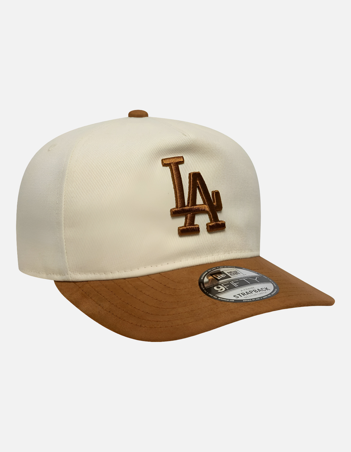 Gorra New Era MLB Suede Visor LA Dodgers 9FIFTY Y A-Frame Snapback Beige