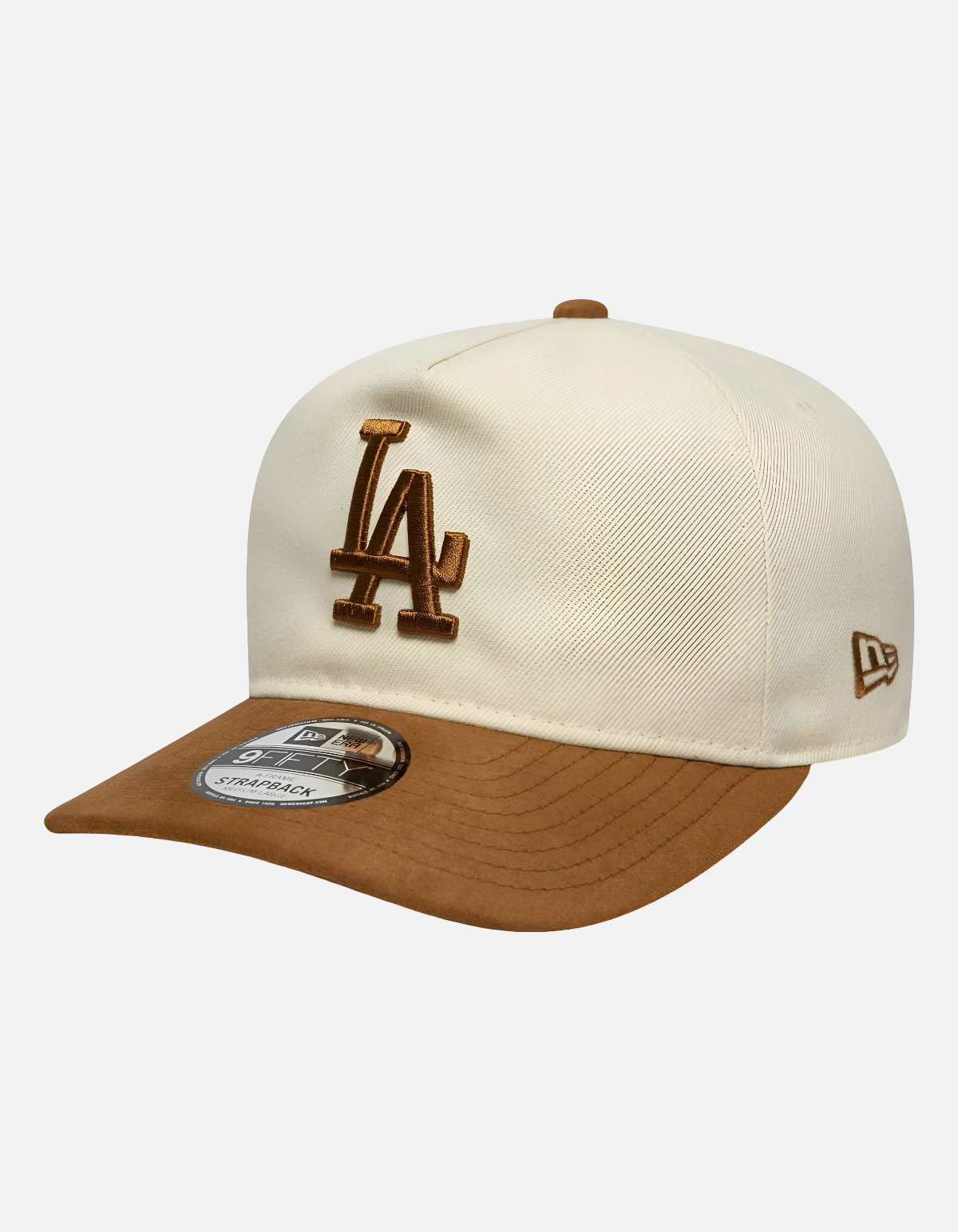 Gorra New Era MLB Suede Visor LA Dodgers 9FIFTY Y A-Frame Snapback Beige