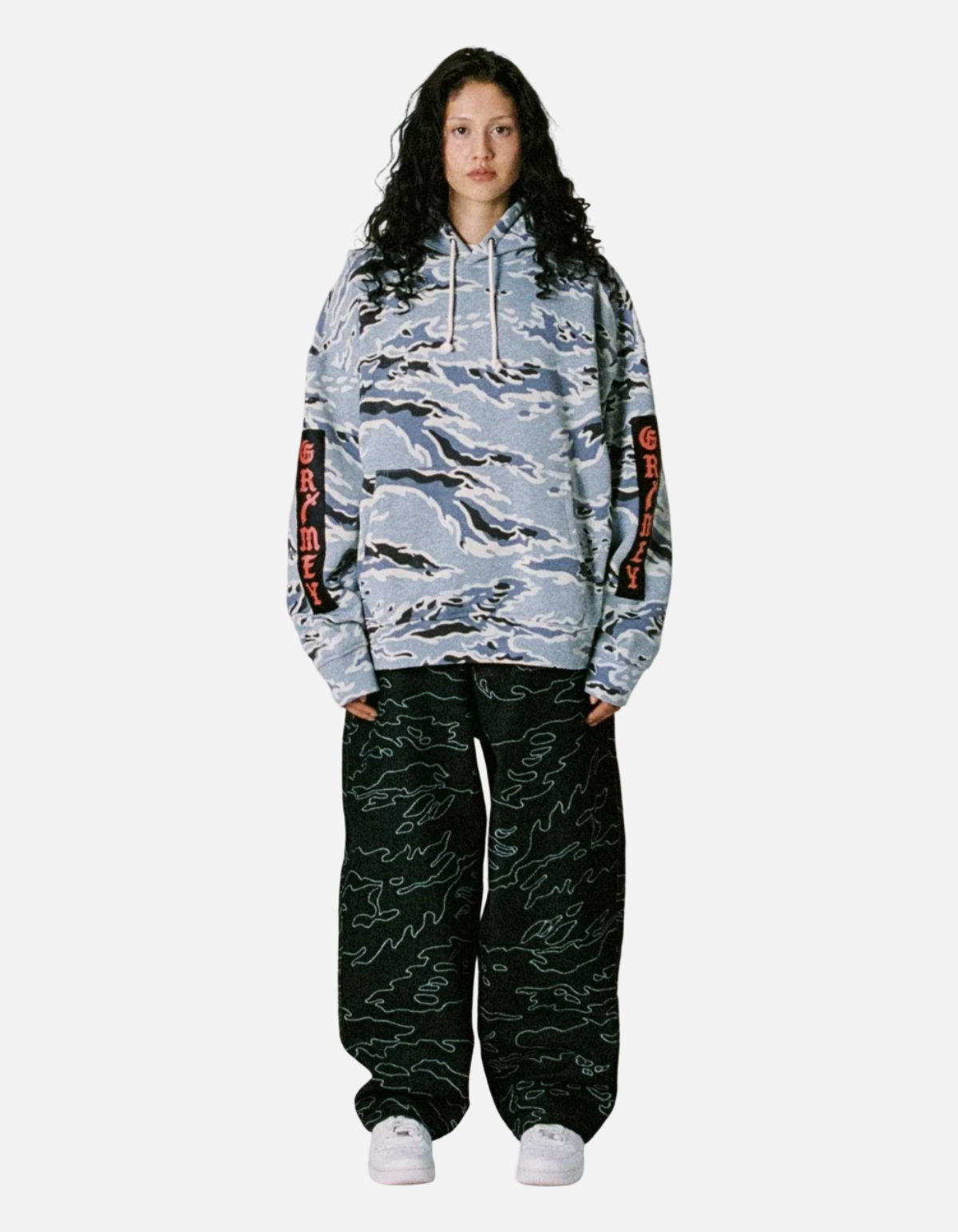 Pantalón Odd Cutlass Jacquard Big Boy Denim Raw Black de Grimey