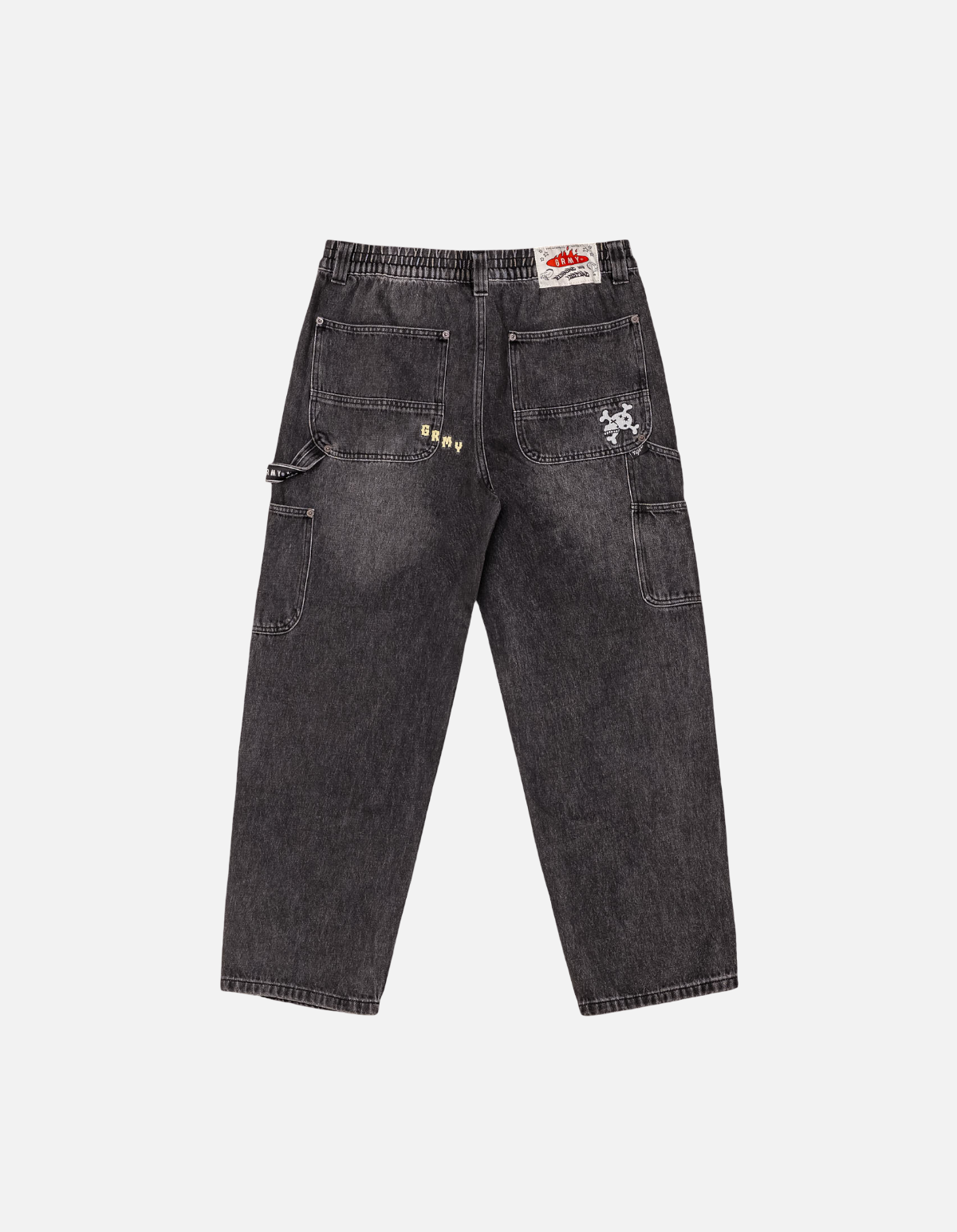 Pantalón The Props Carpenter Denim Washed Black de Grimey
