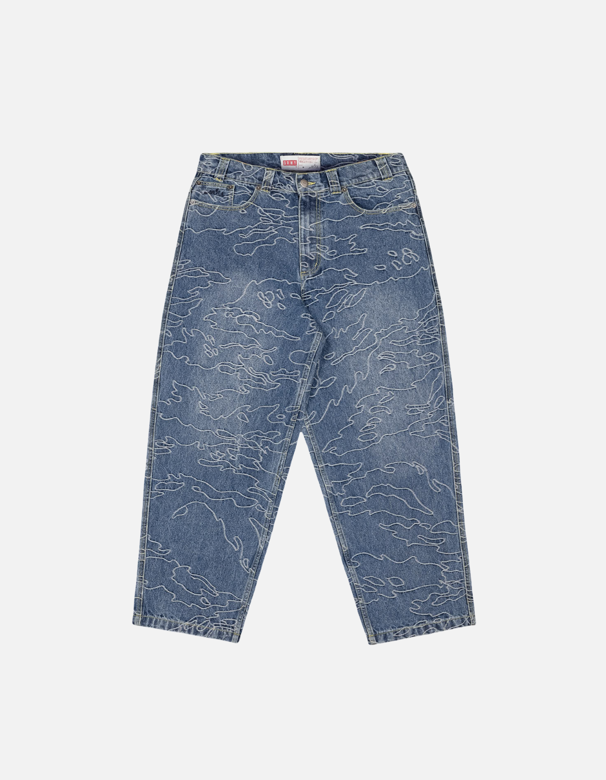 Pantalón Odd Cutlass Jacquard Big Boy Denim Washed Blue de Grimey