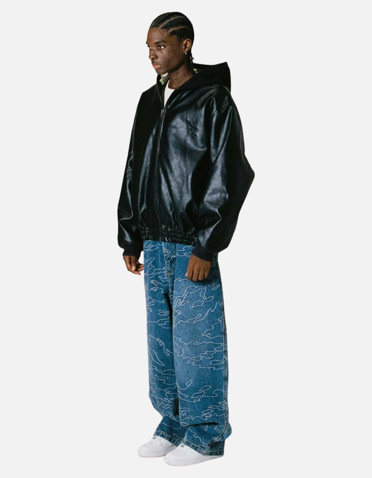 Pantalón Odd Cutlass Jacquard Big Boy Denim Washed Blue de Grimey