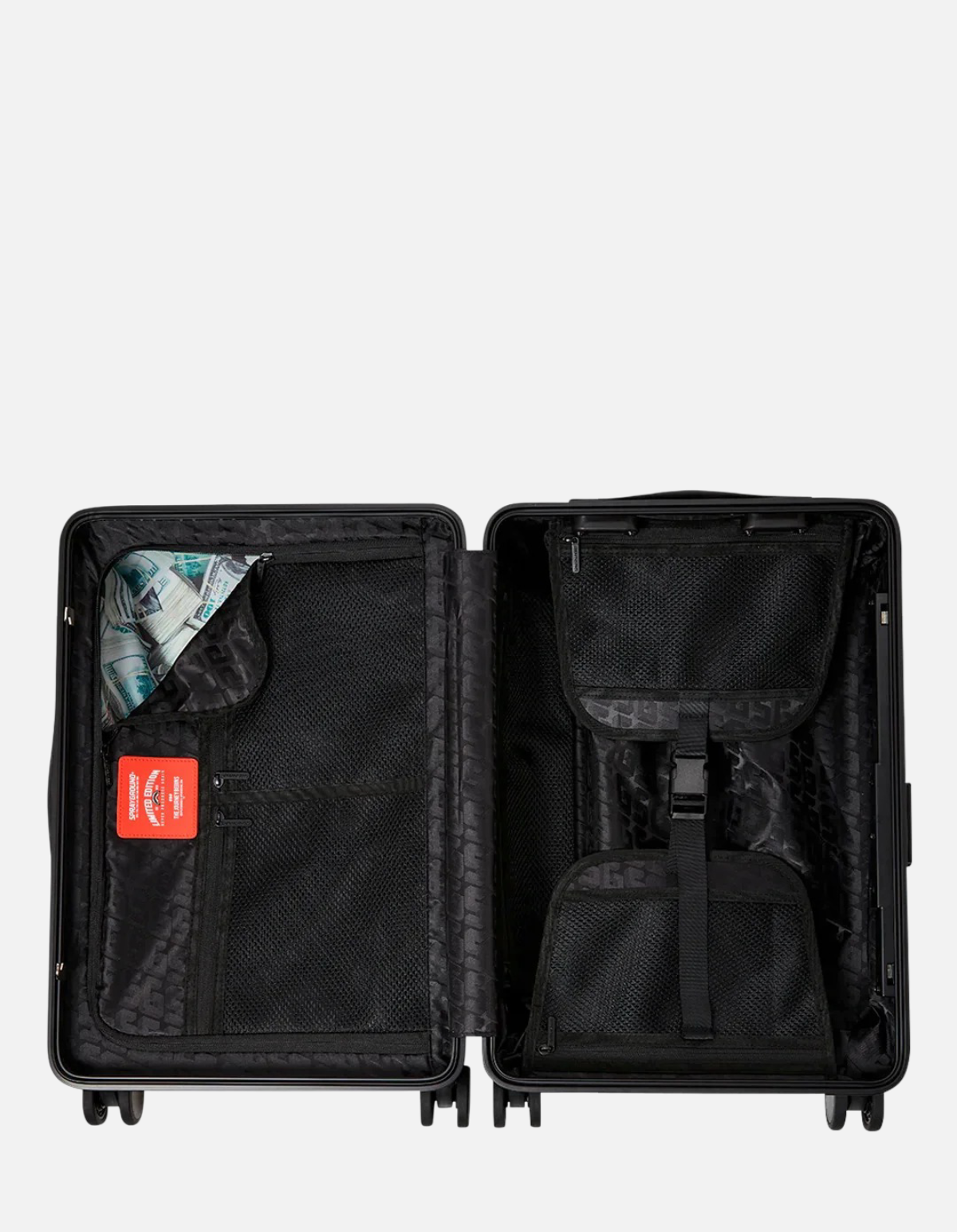 Maleta Center Rip Revealing Grey Check de Sprayground