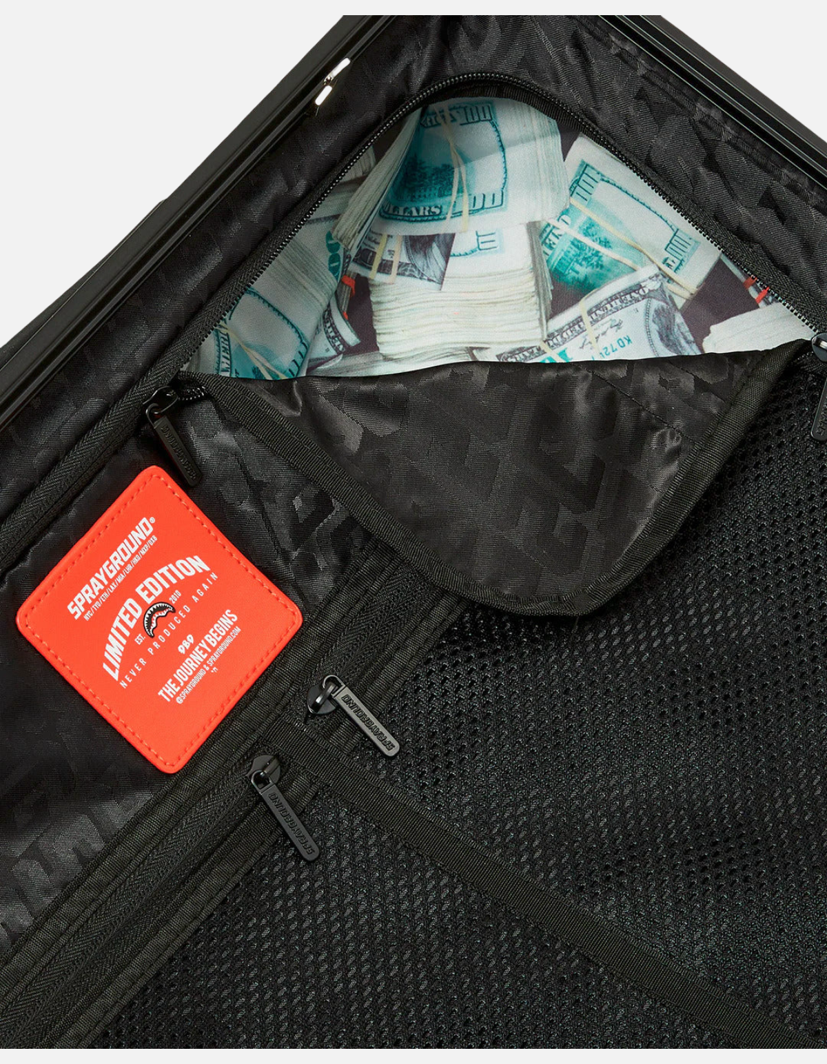 Maleta Center Rip Revealing Grey Check de Sprayground