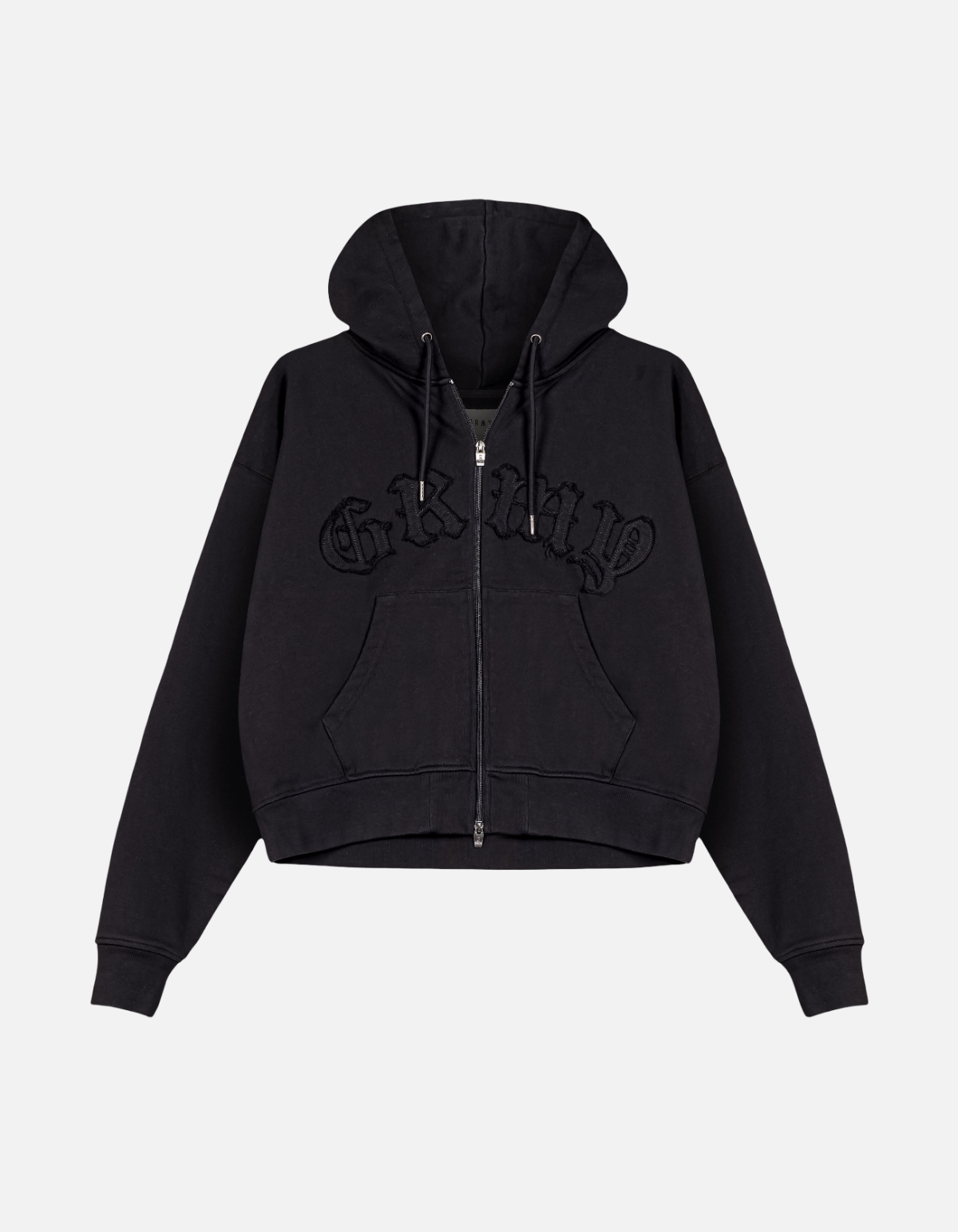 Sudadera Rise Above Fitted Zipper Black de Grimey