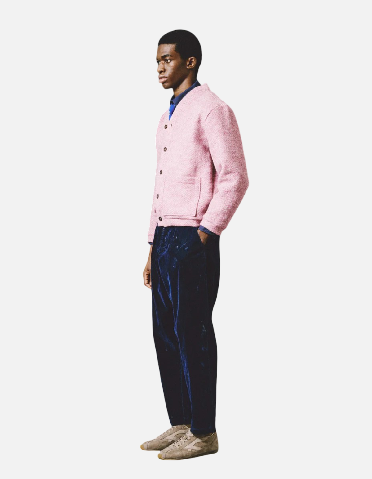 Pantalón Oxford velvet navy de Universal Works