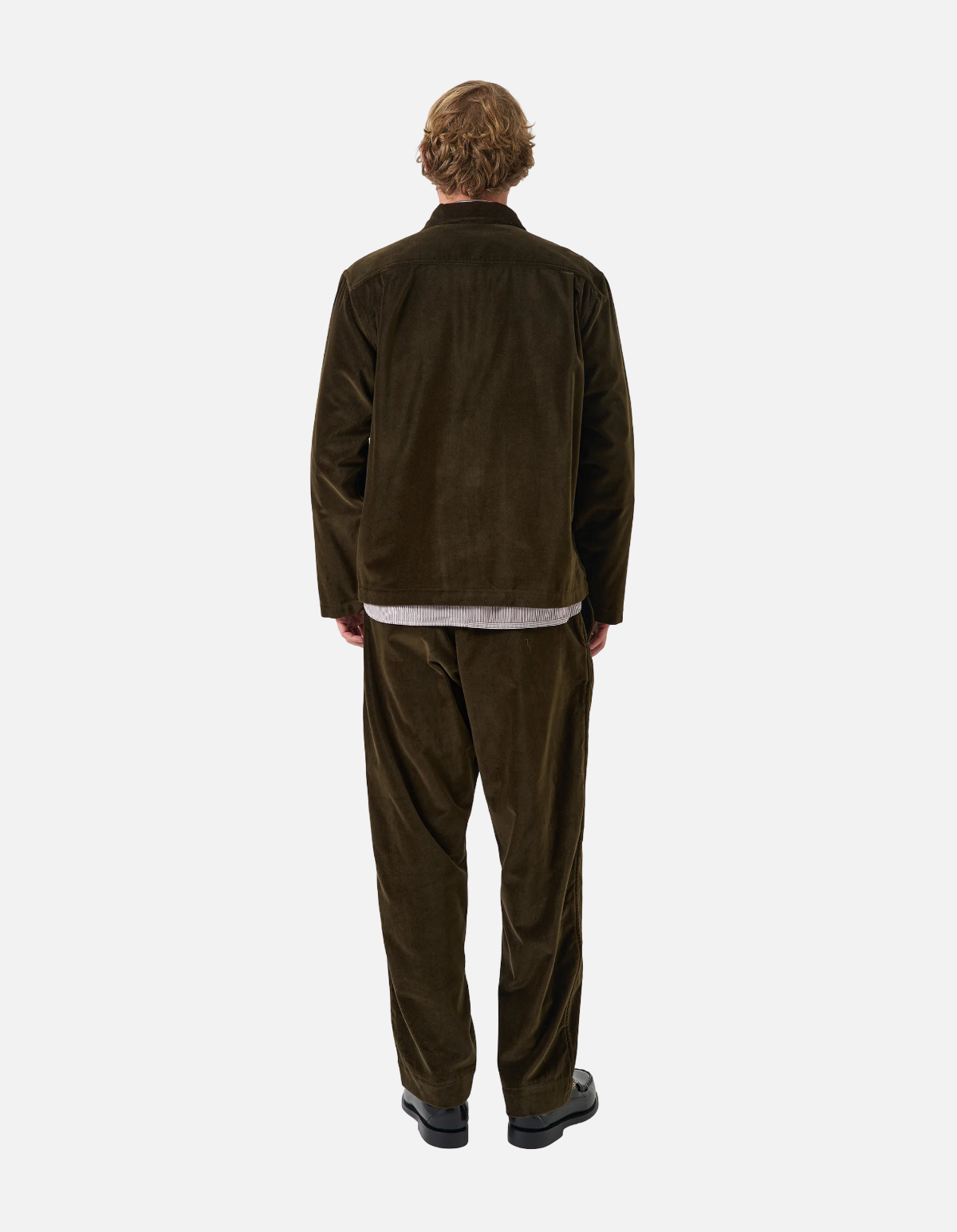 Sobrecamisa Dockside en velvet green de Universal Works