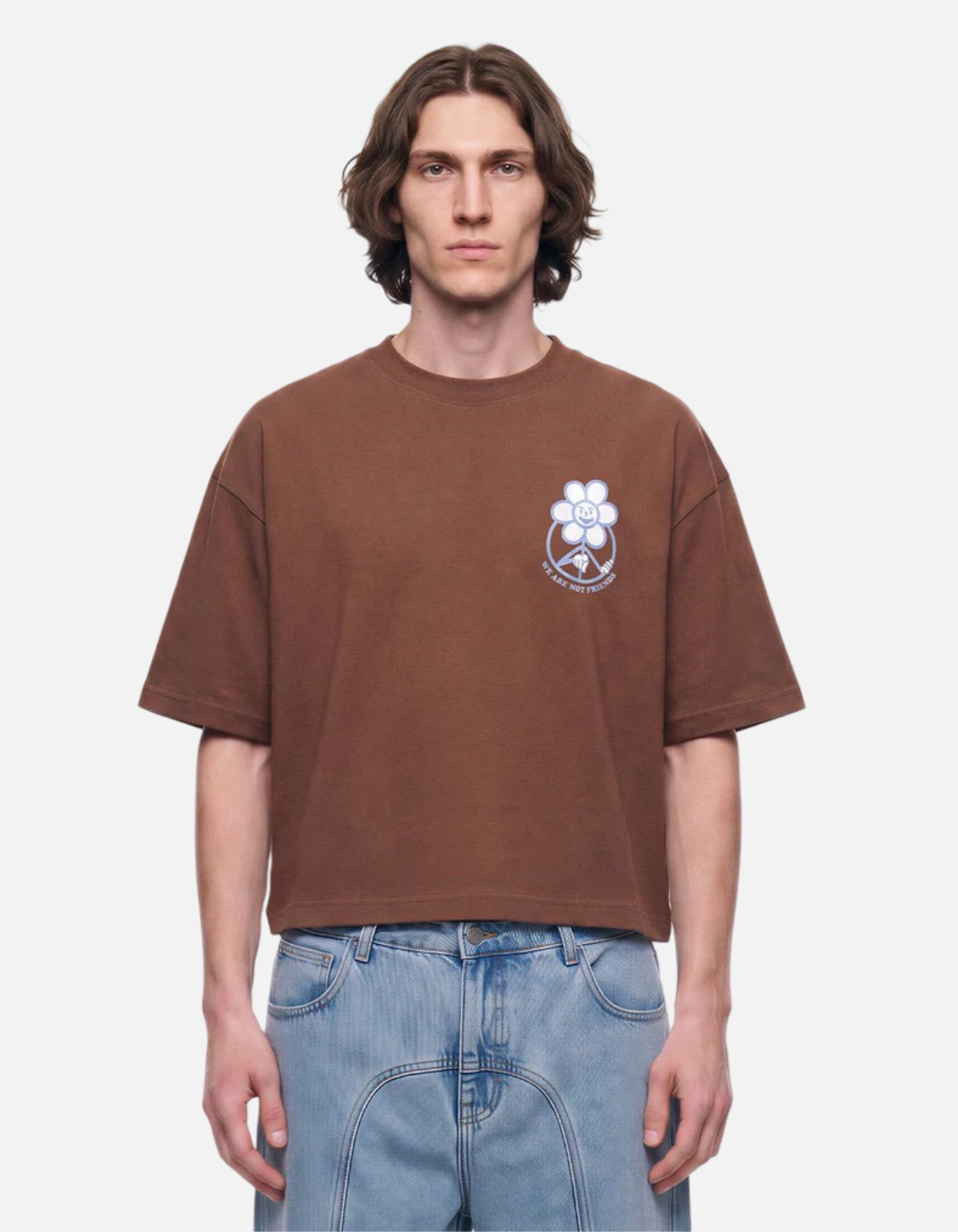 Camiseta Boxy Daisy Brown de We Are Not Friends