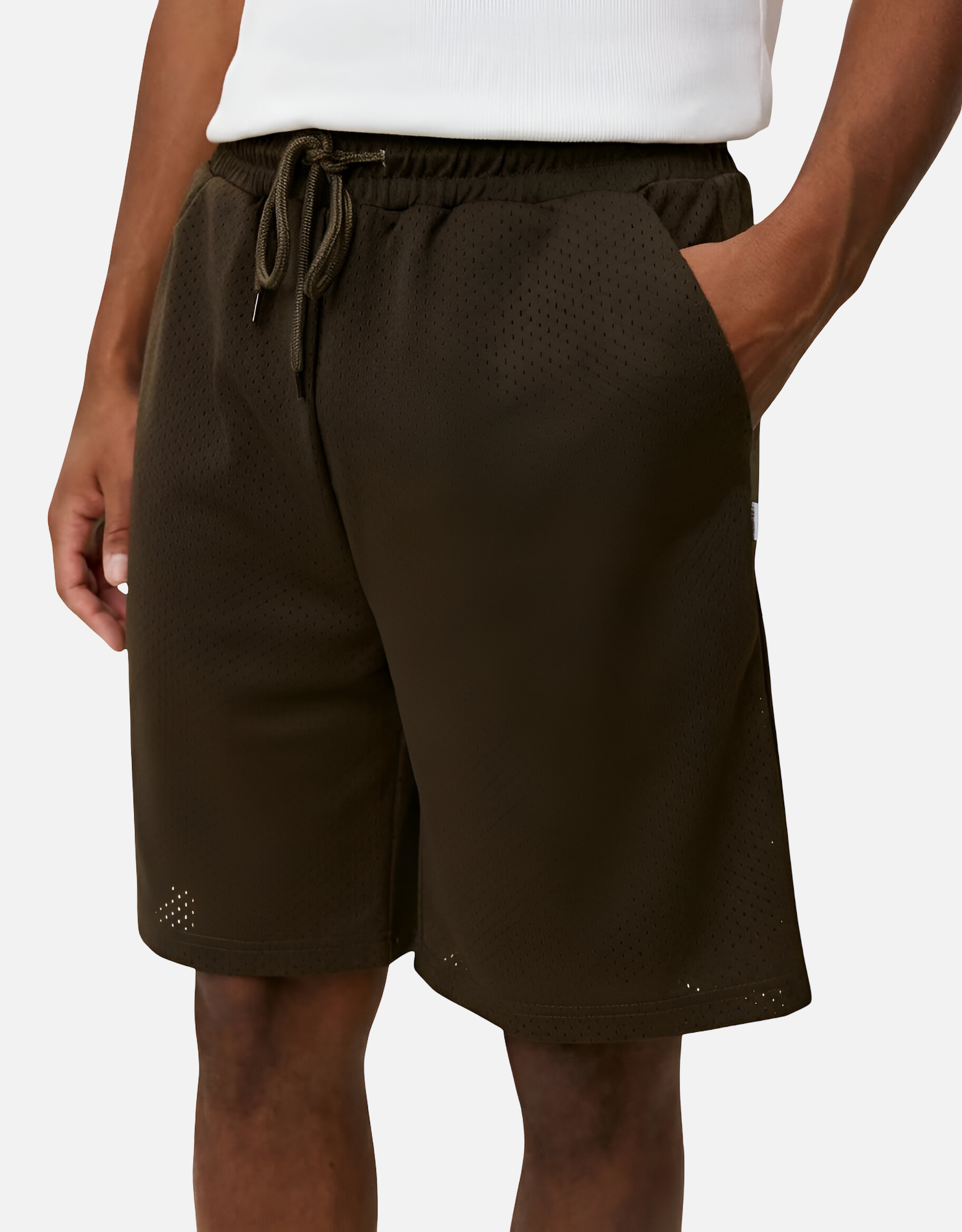 Pantalones cortos de malla Shawn de Les Deux color café