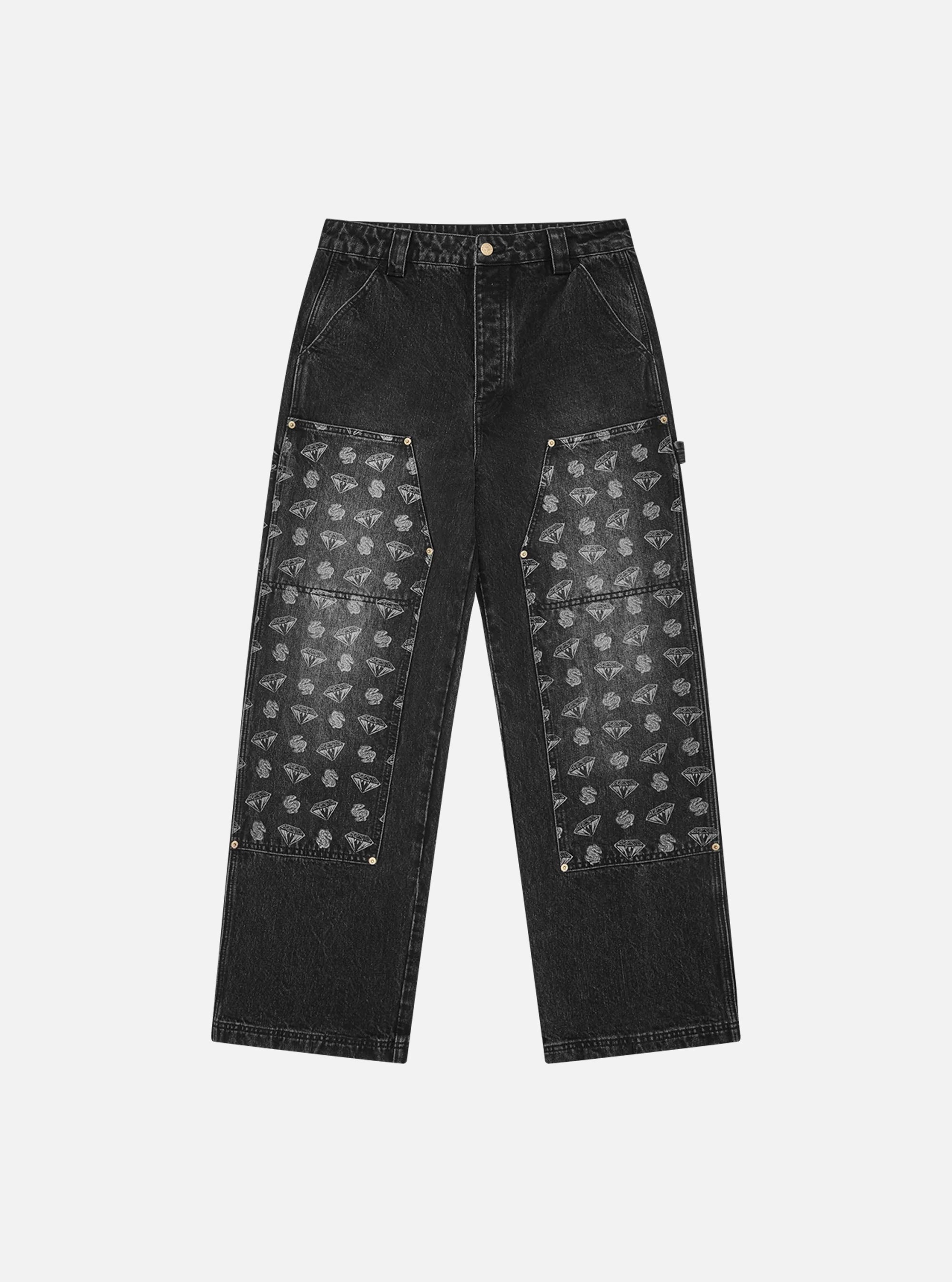 Pantalón carpenter denim largo Diamonds & Dollars de Billionaire Boys Club en negro