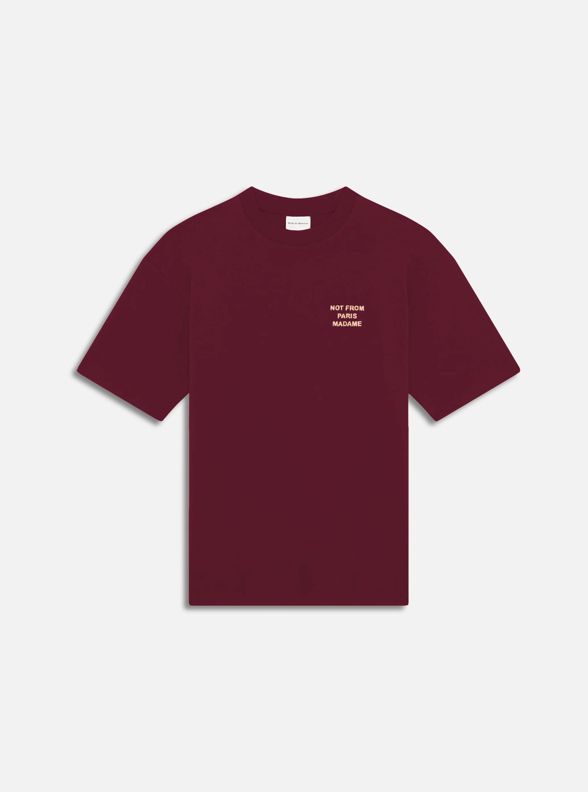 Camiseta Slogan color vino de Drôle de Monsieur