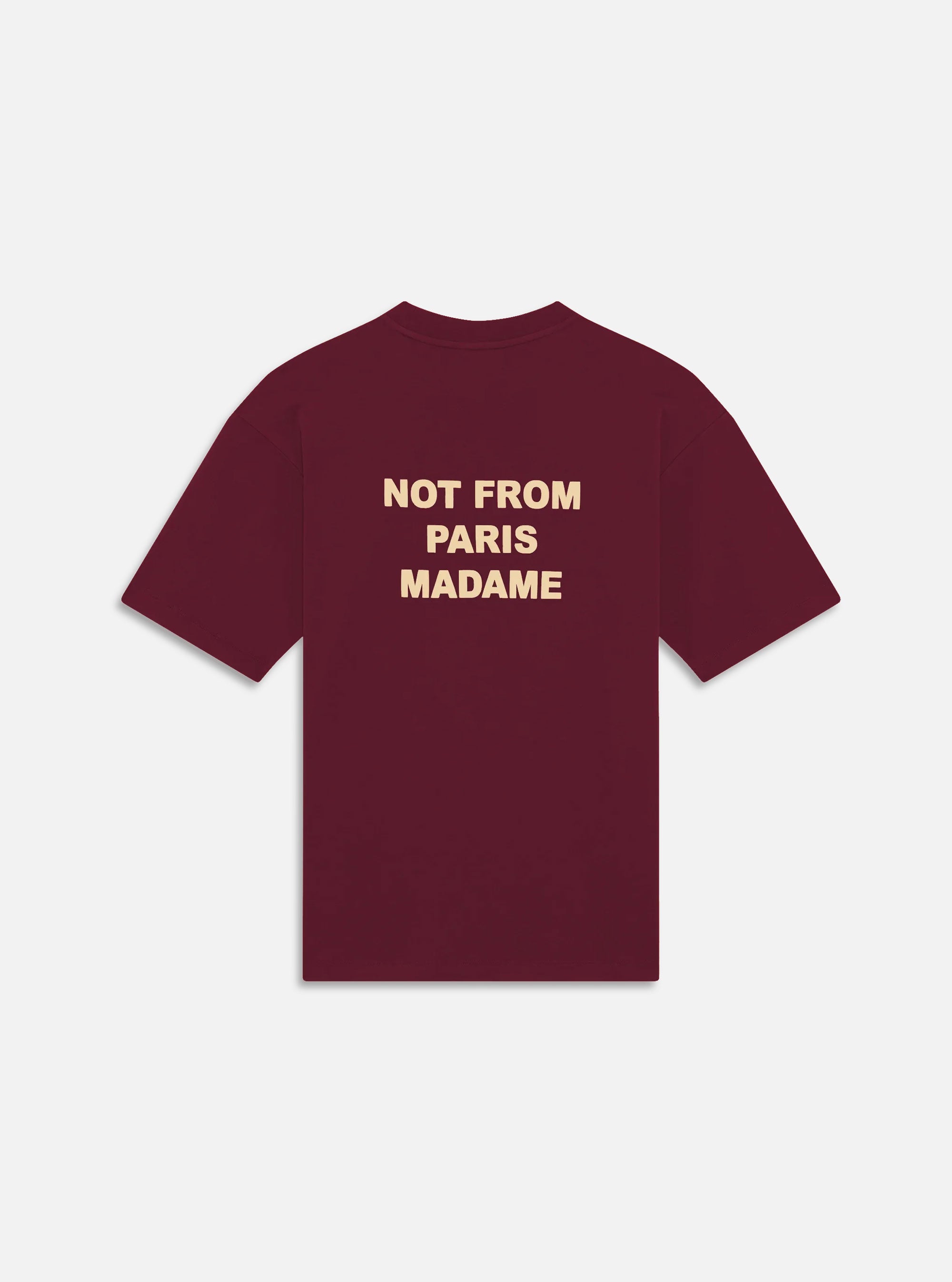Camiseta Slogan color vino de Drôle de Monsieur