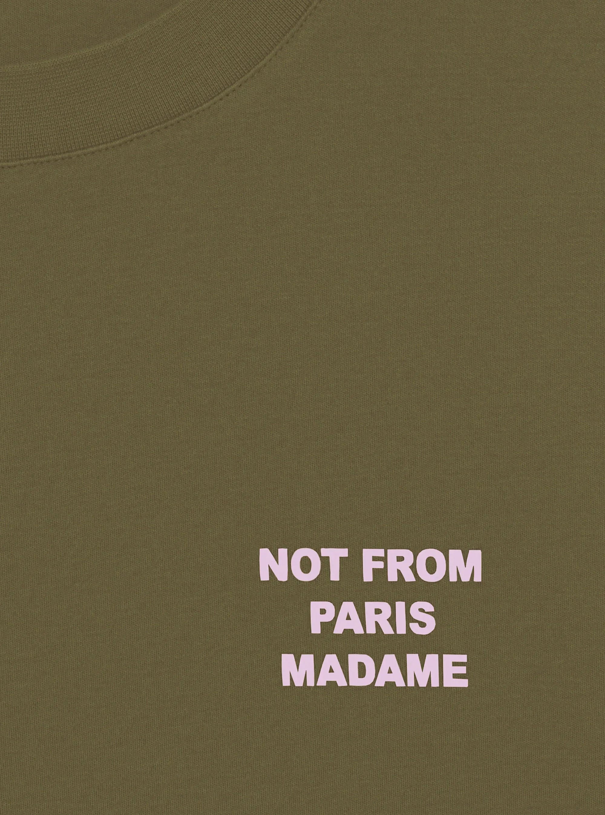 Camiseta Slogan color caqui de Drôle de Monsieur