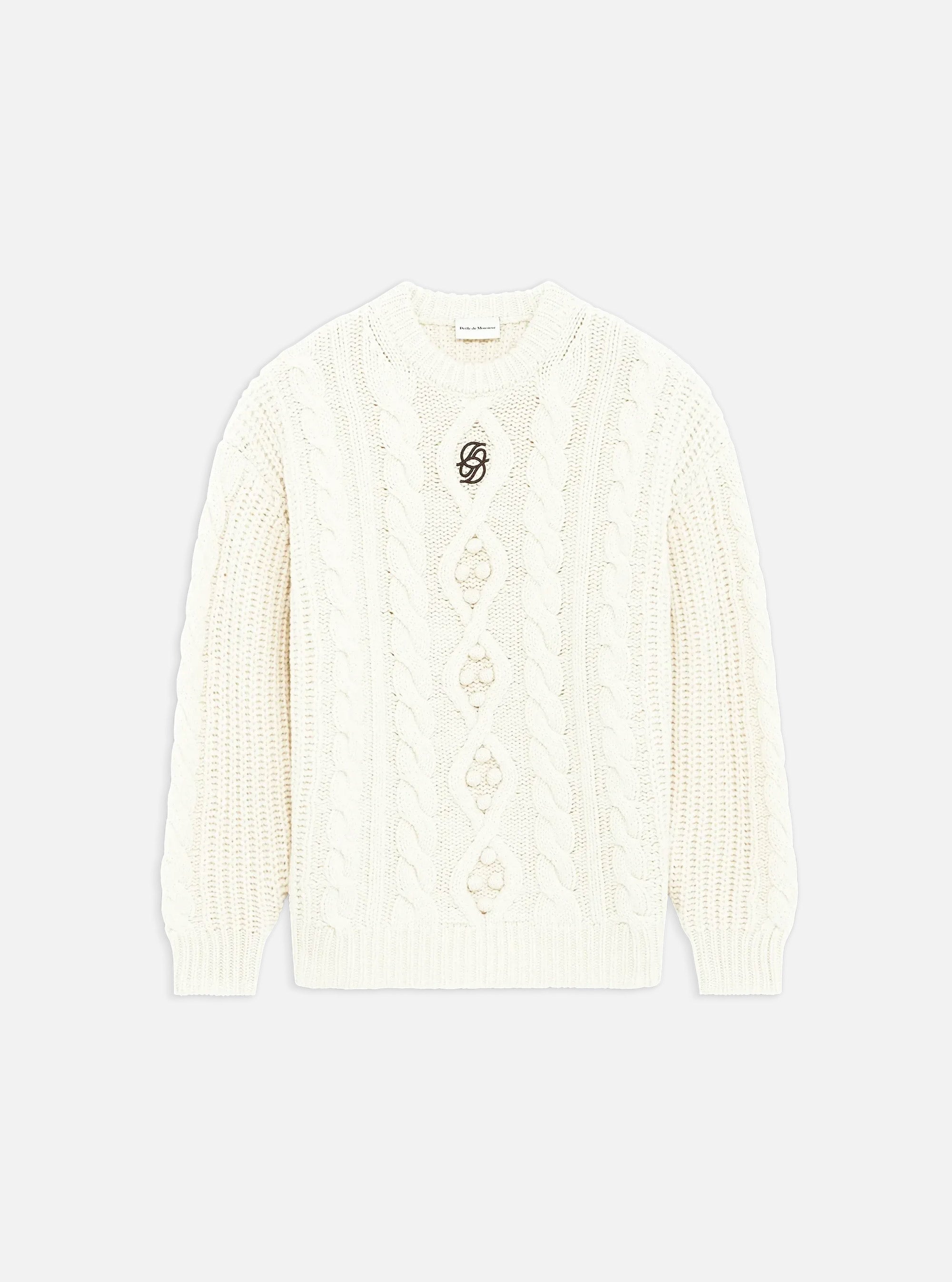 Jersey de punto blanco roto Drôle de Monsieur