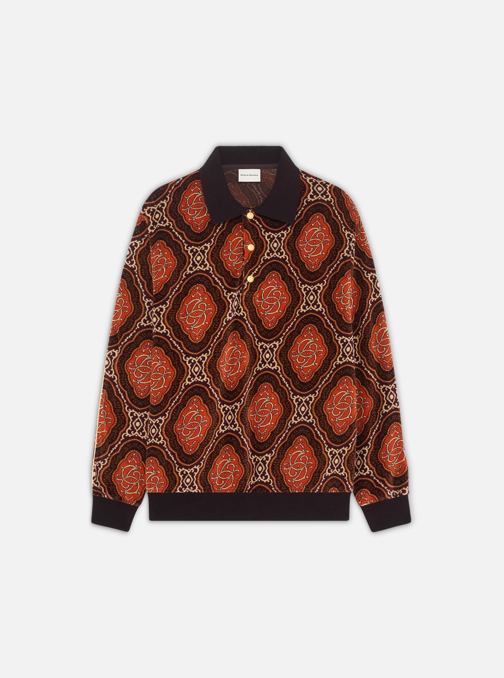 Polo de terciopelo Medaillon de Drôle de Monsieur