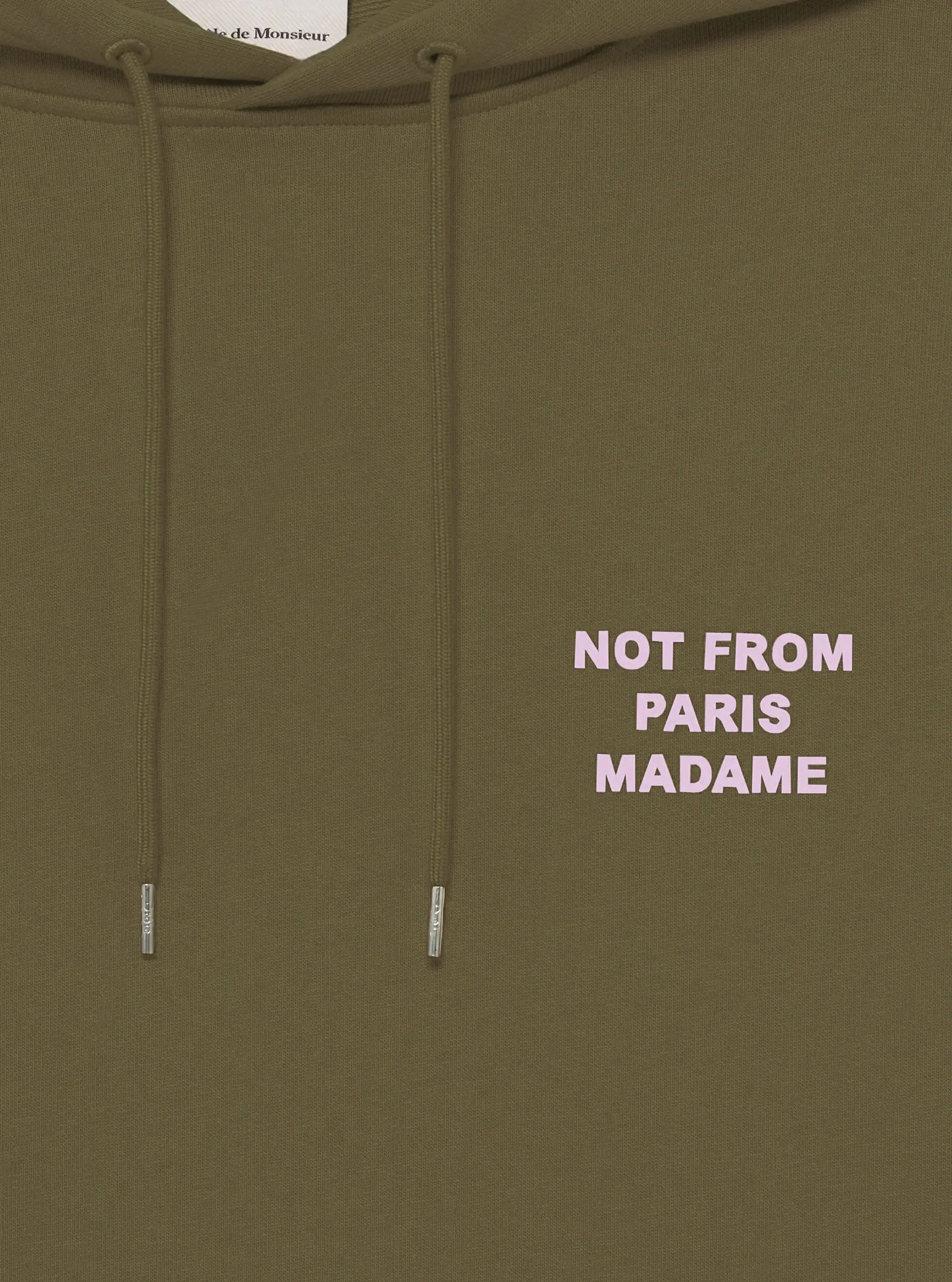 Sudadera Slogan color caqui de Drôle de Monsieur