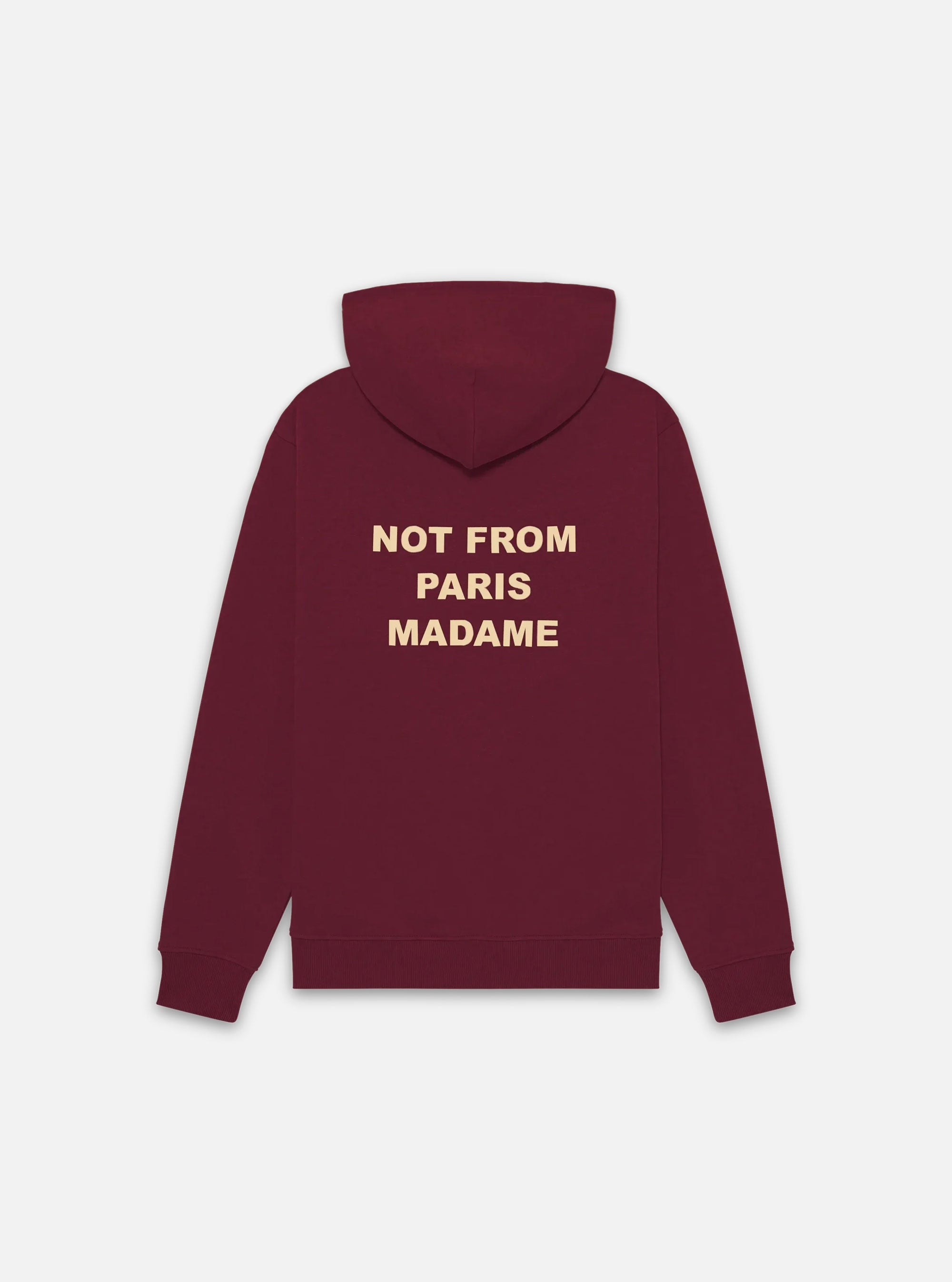 Sudadera Slogan color vino de Drôle de Monsieur