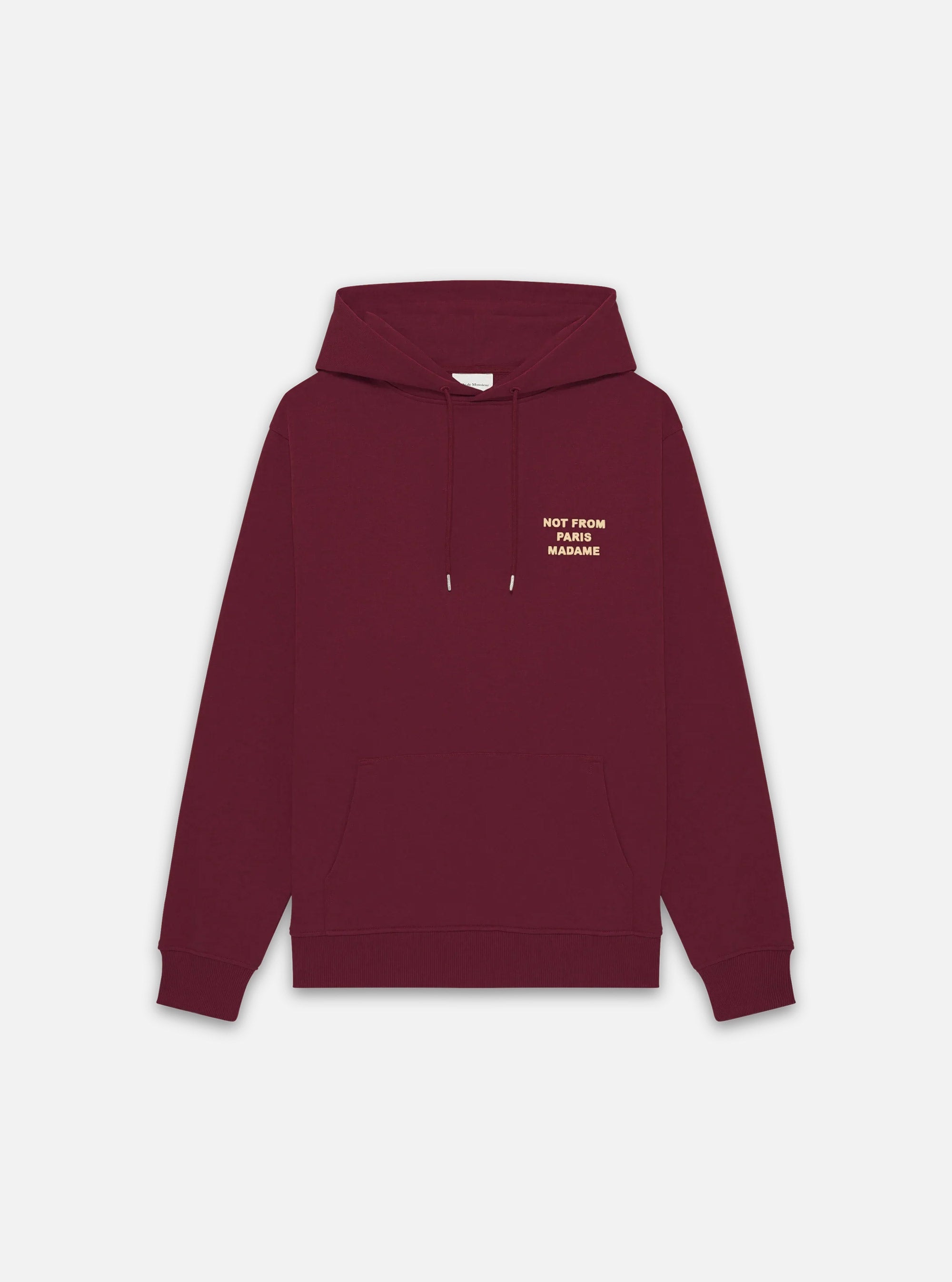 Sudadera Slogan color vino de Drôle de Monsieur