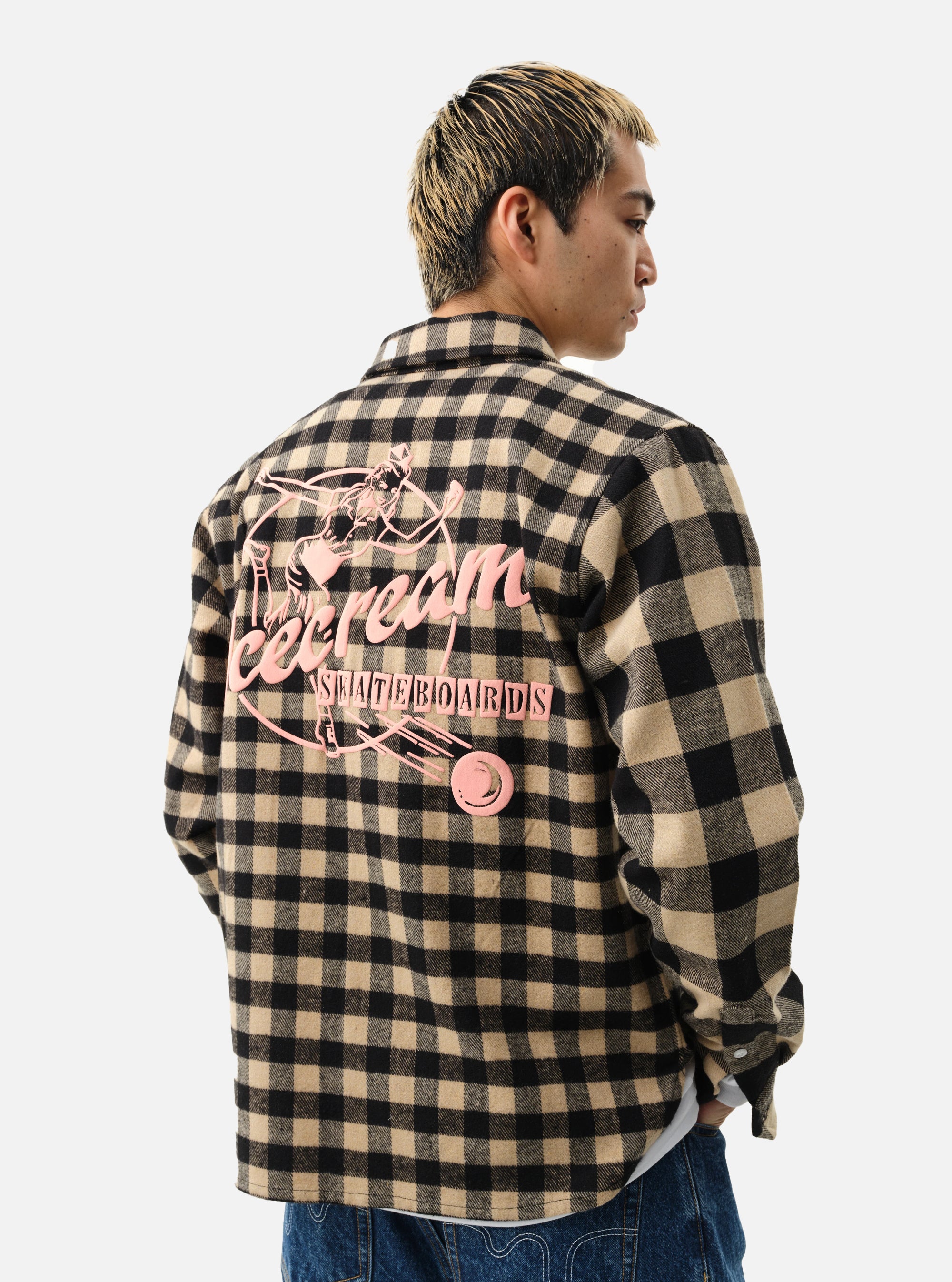 Camisa de manga larga con cuadros múltilpes de ICECREAM
