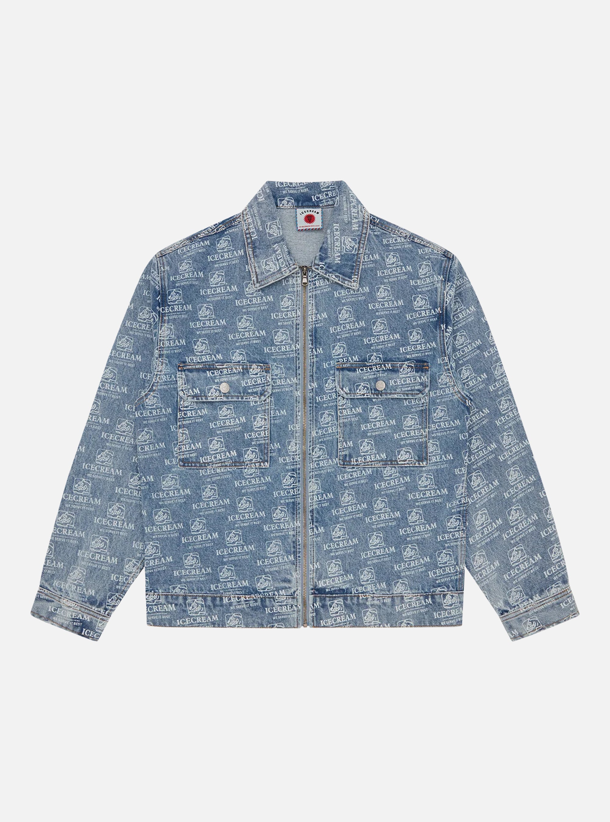 Chaqueta Denim con Estampado Repetido de ICECREAM
