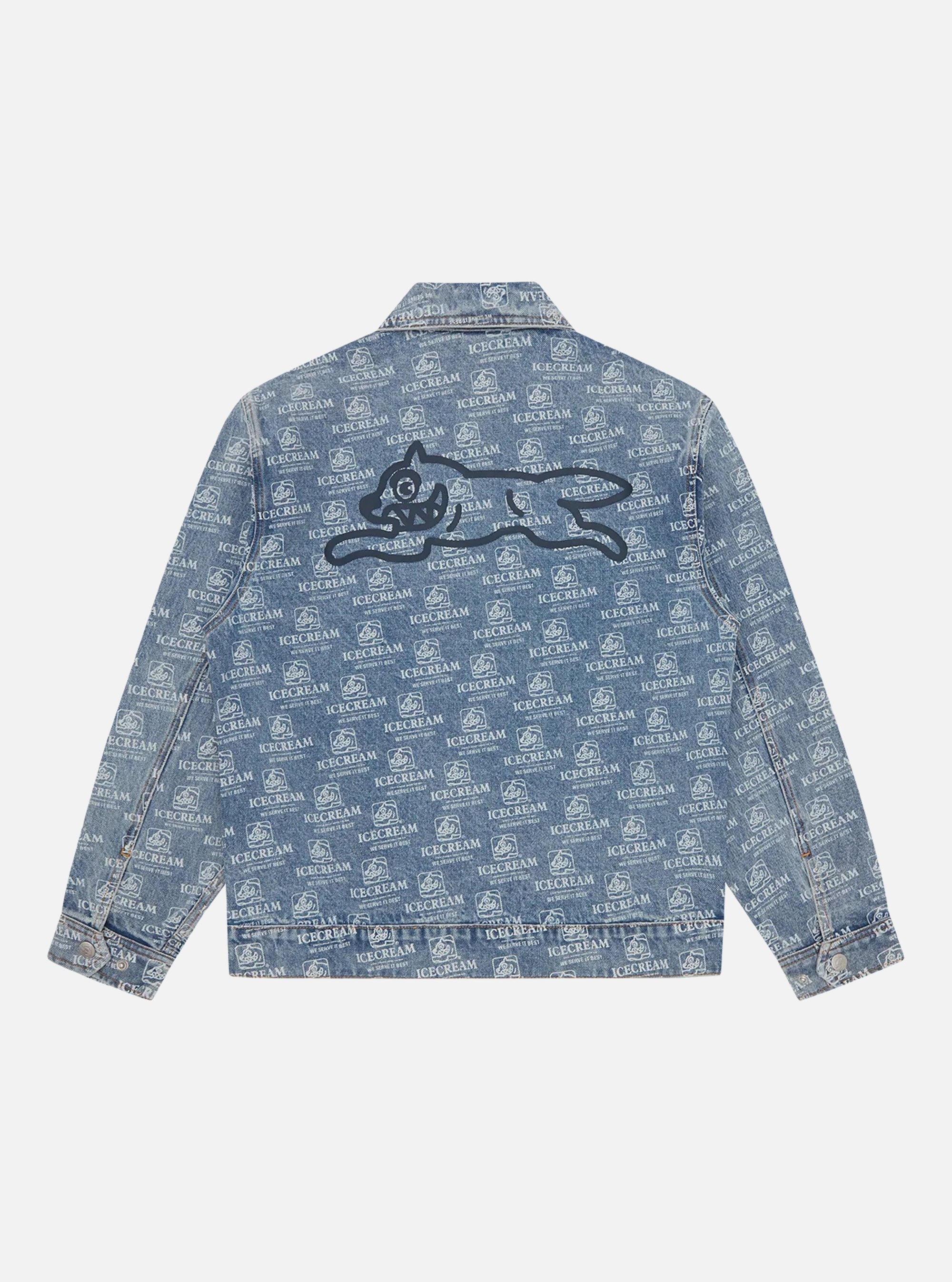 Chaqueta Denim con Estampado Repetido de ICECREAM