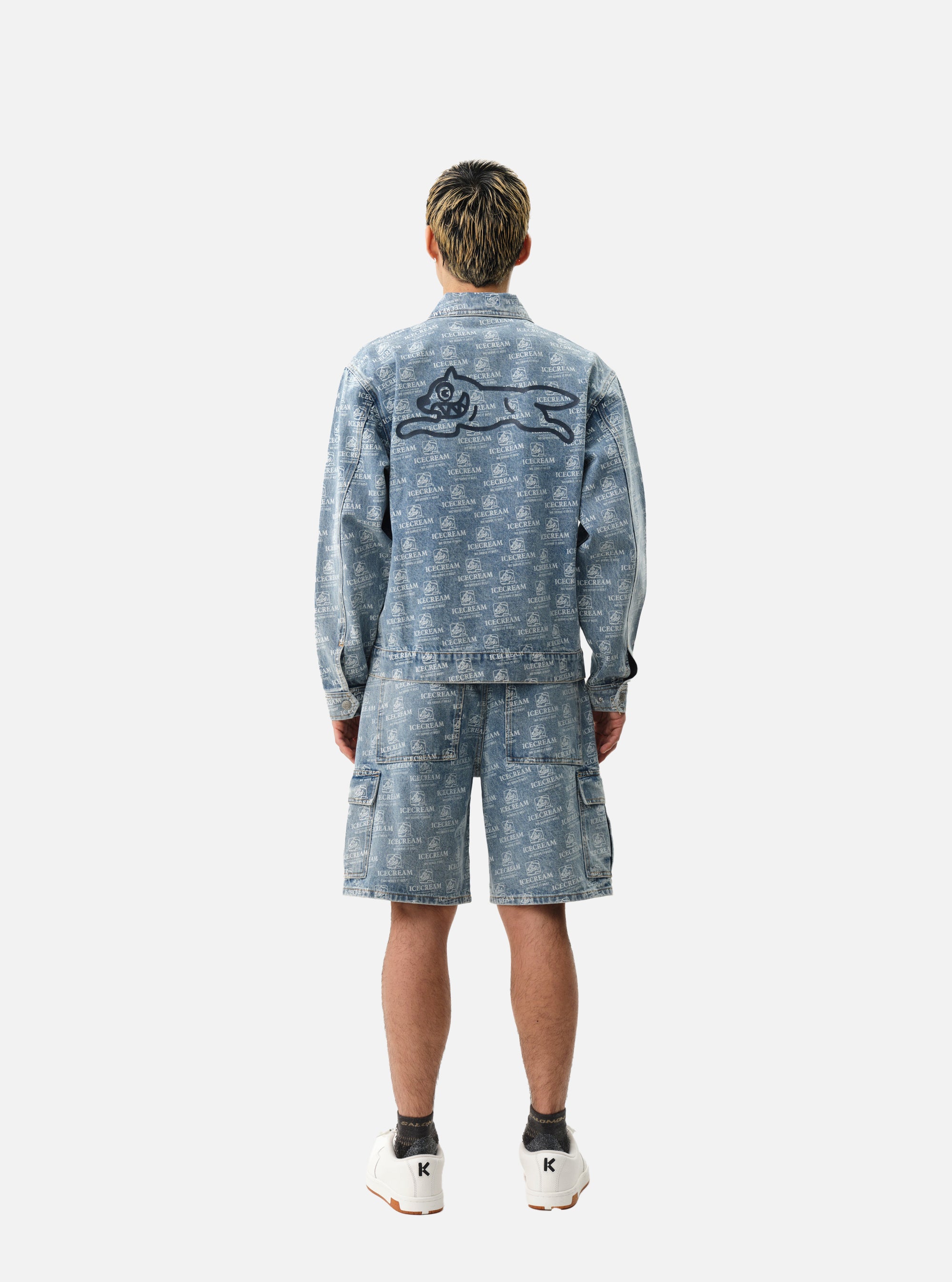 Chaqueta Denim con Estampado Repetido de ICECREAM