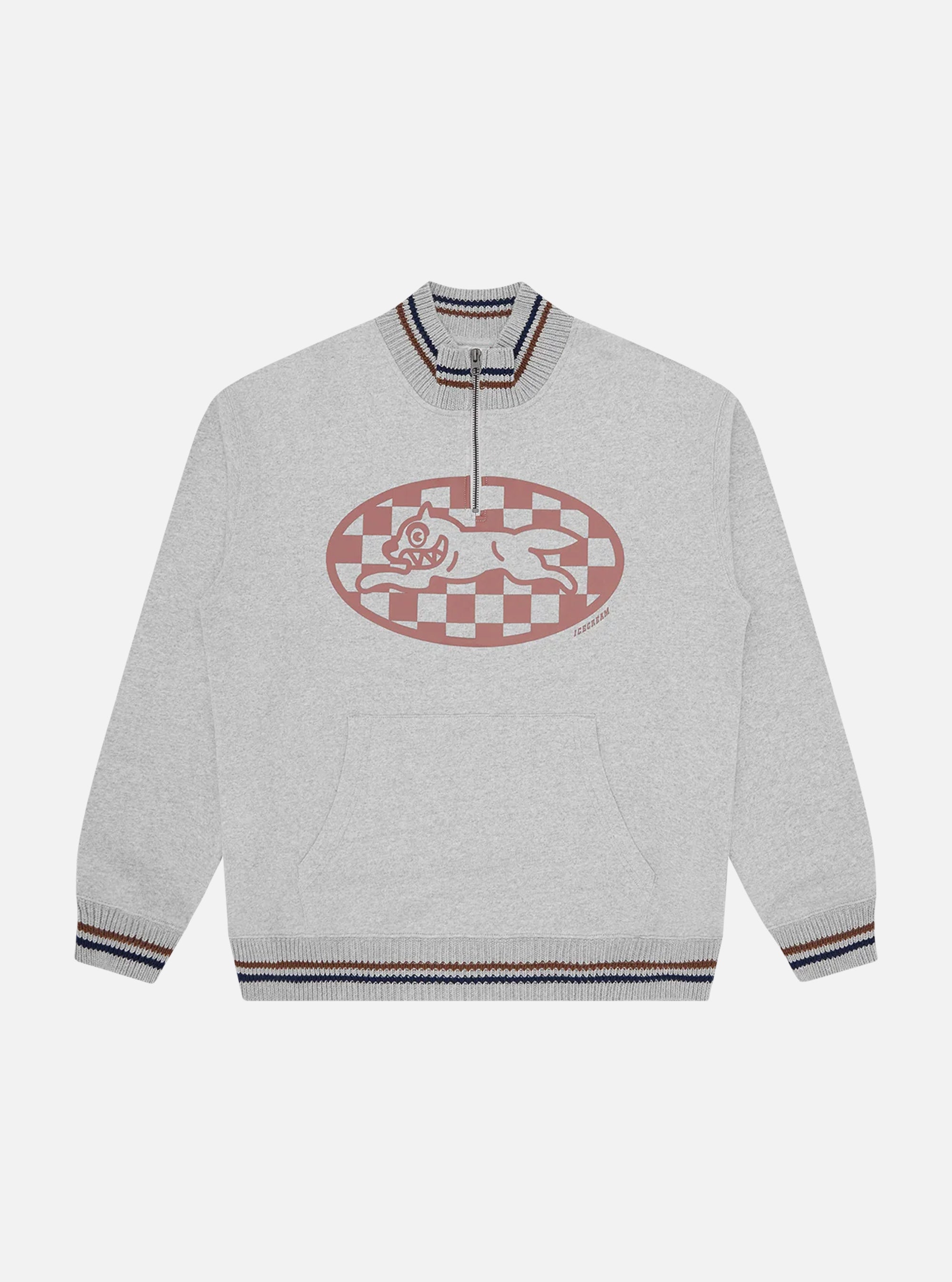 Sudadera Gris Checker Running Dog de ICECREAM