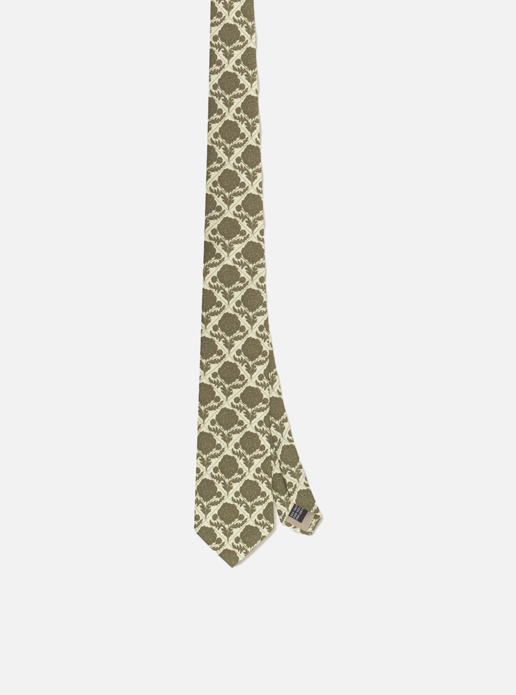Corbata Tile Flower verde de Les Deux