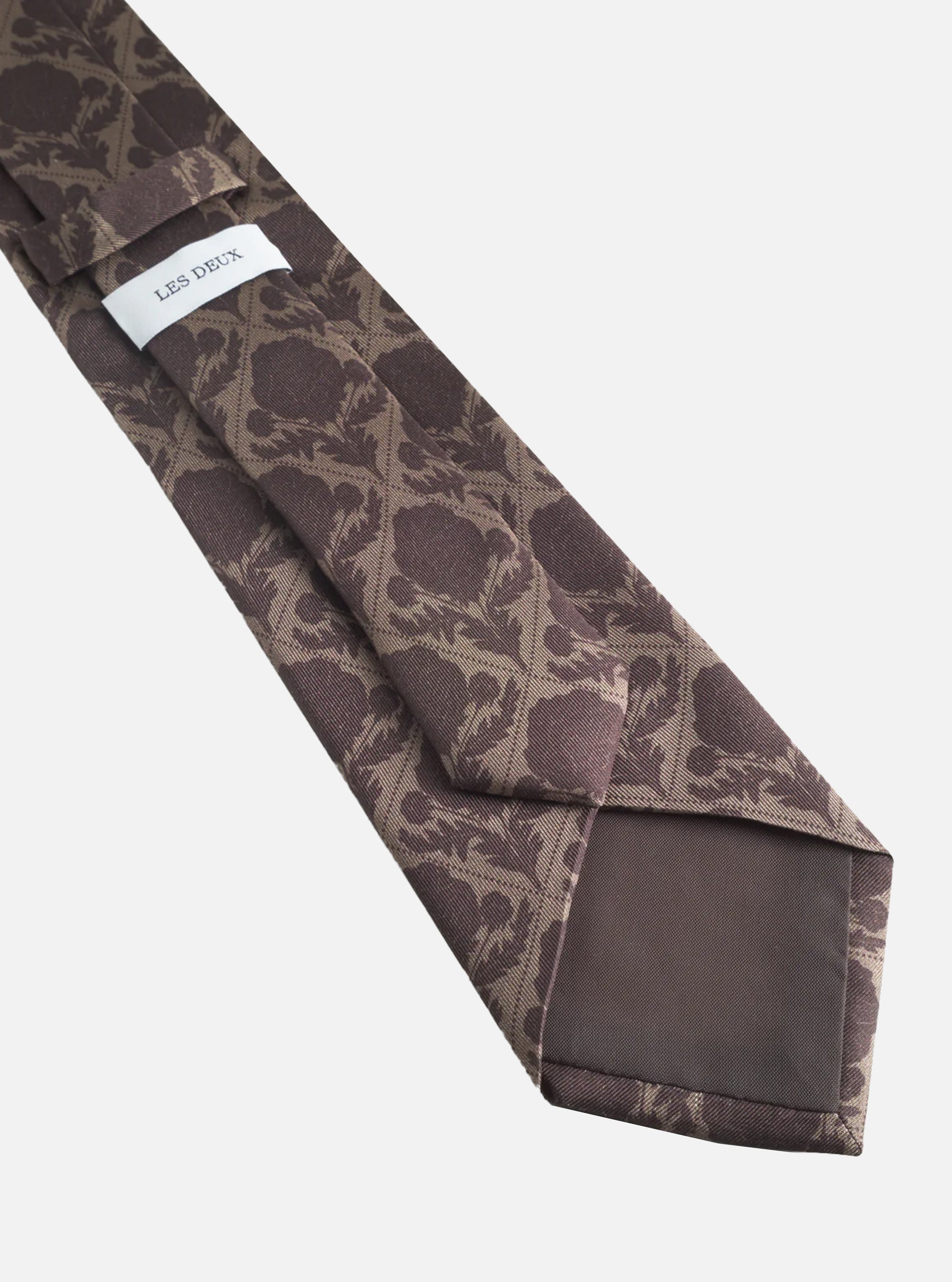 Corbata Tile Flower en marrón teka de Les Deux