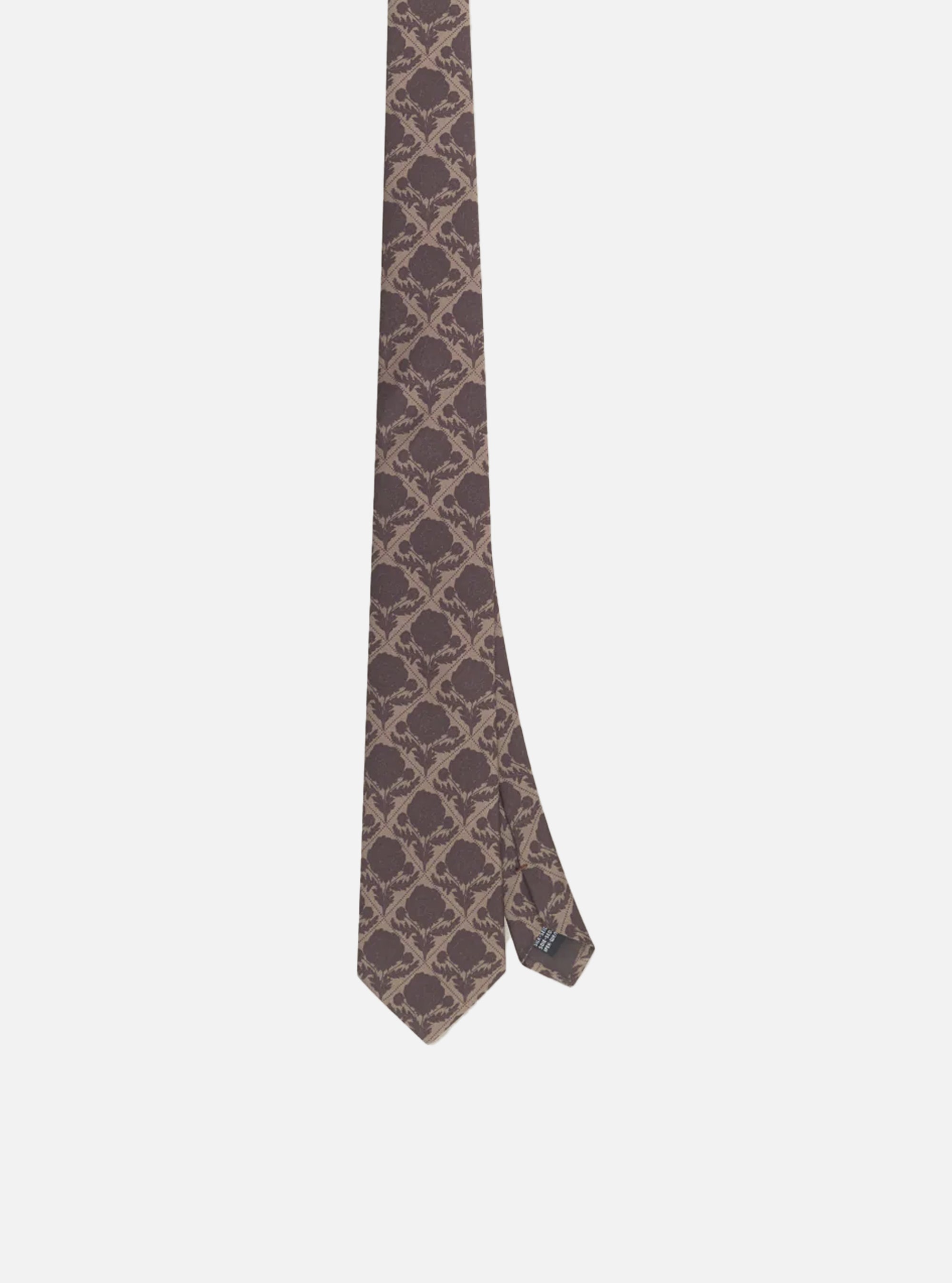 Corbata Tile Flower en marrón teka de Les Deux