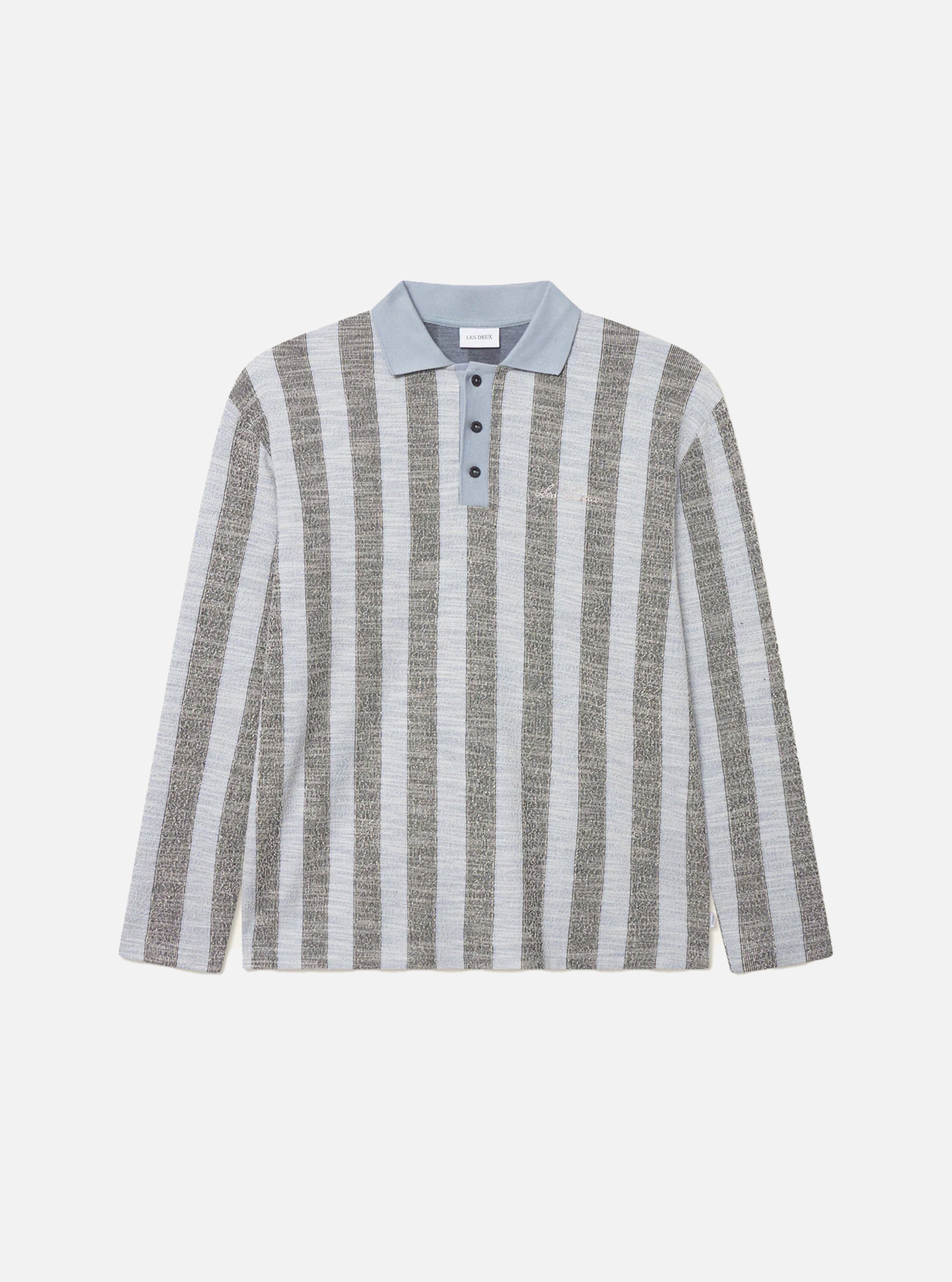 Polo Bowie azul de manga larga tipo jersey de Les Deux