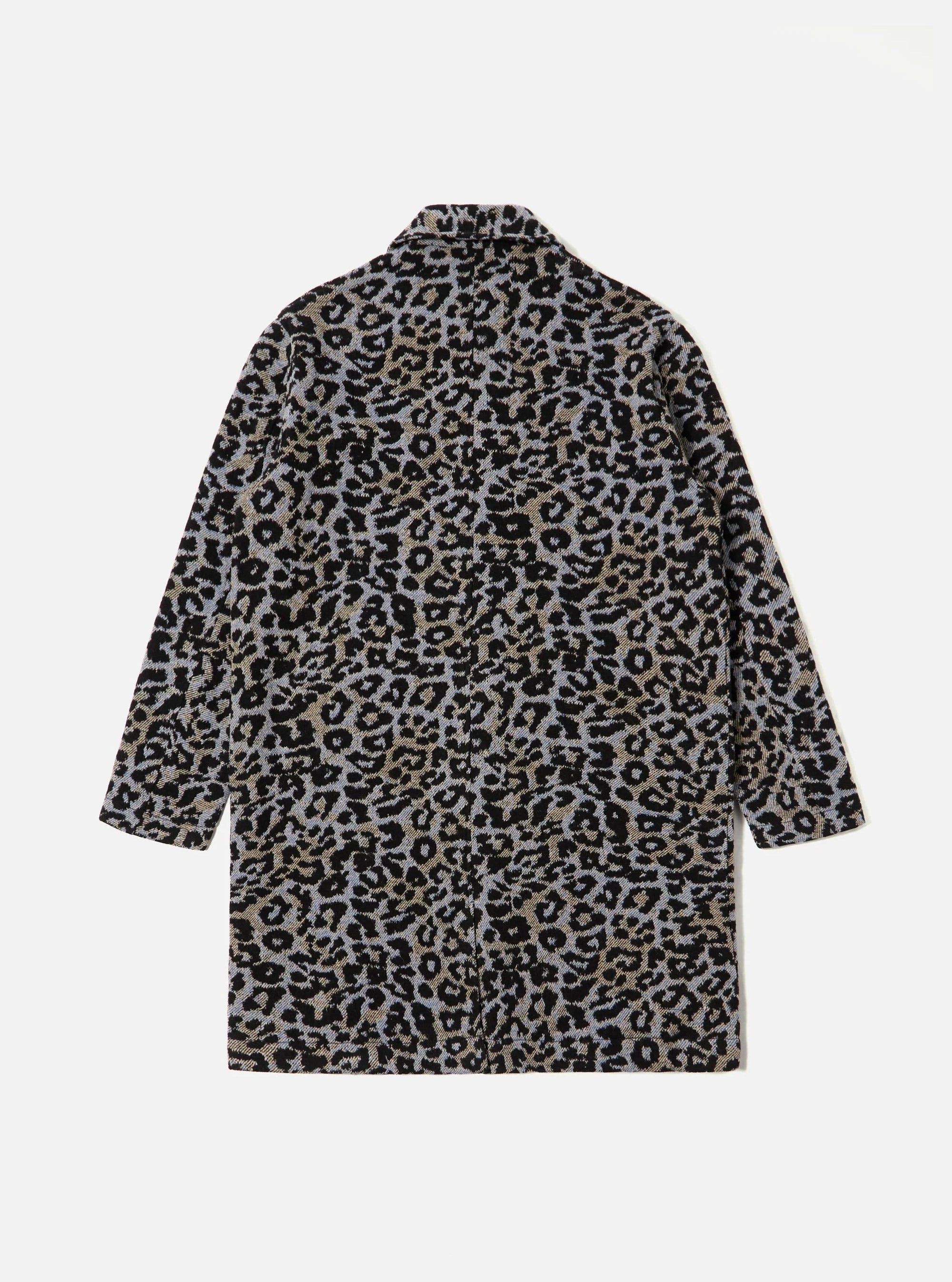 Abrigo de lana en estampado de leopardo de Universal Works
