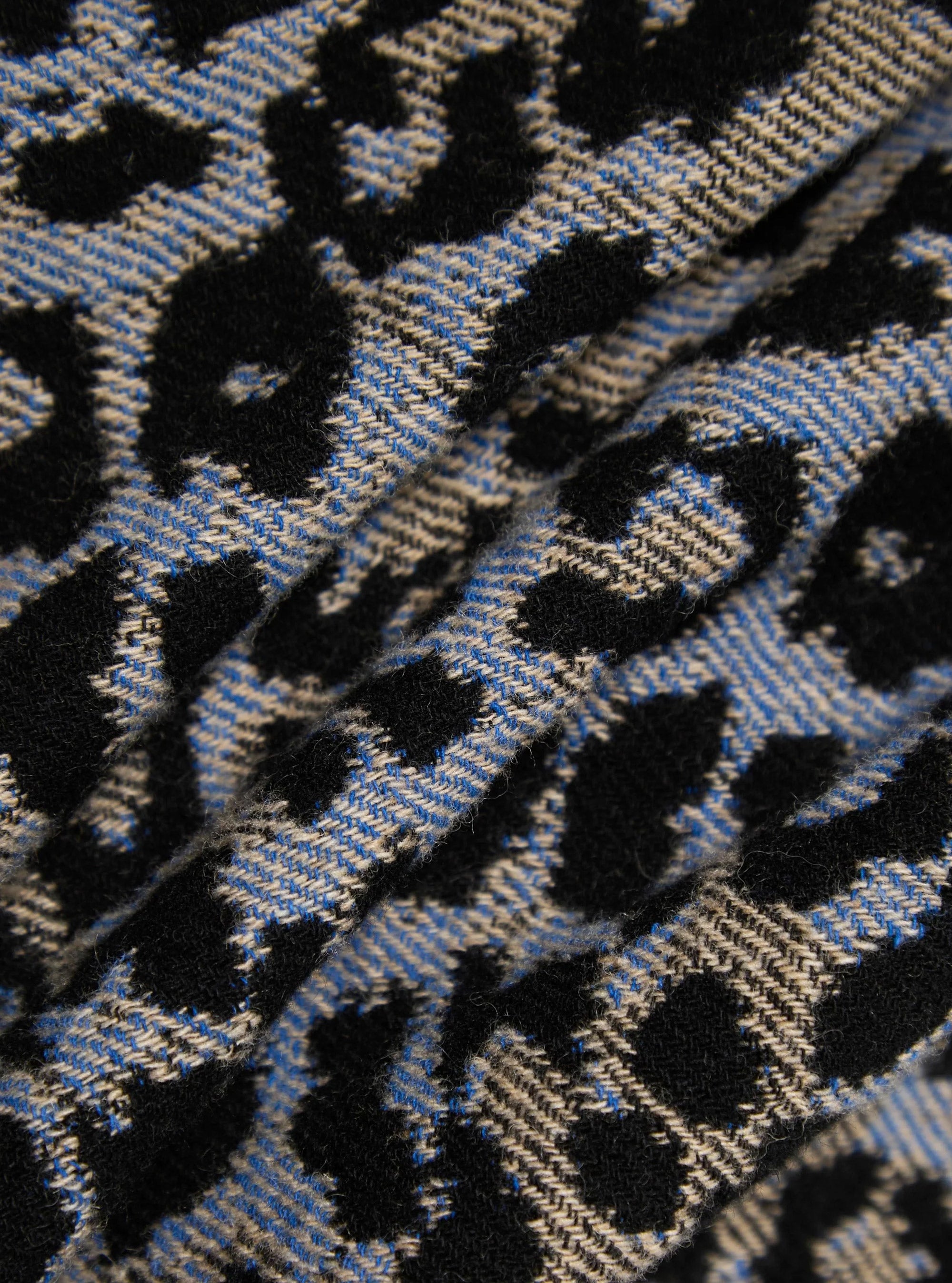 Abrigo de lana en estampado de leopardo de Universal Works