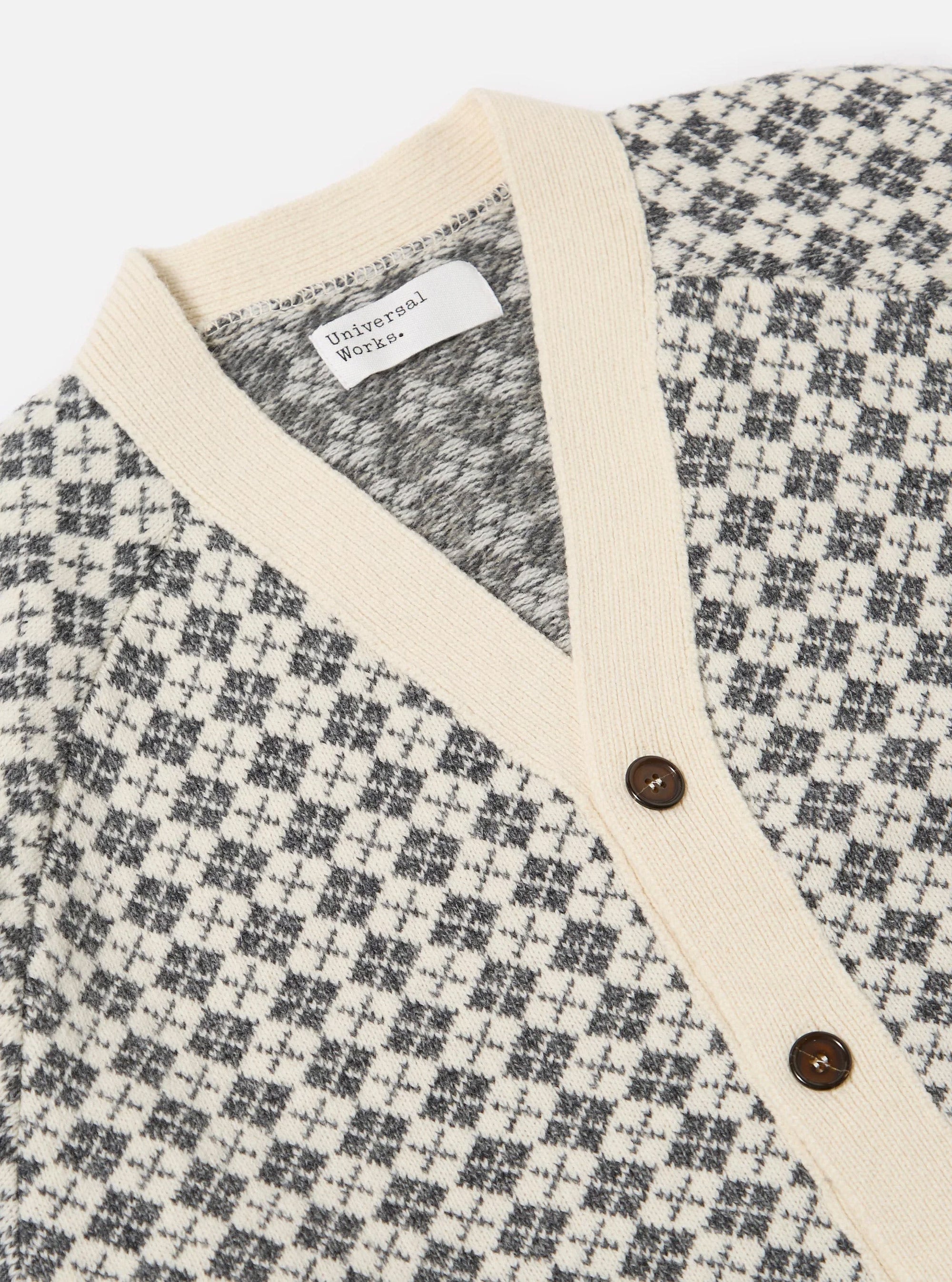 Cárdigan Allan de punto beige de Universal Works
