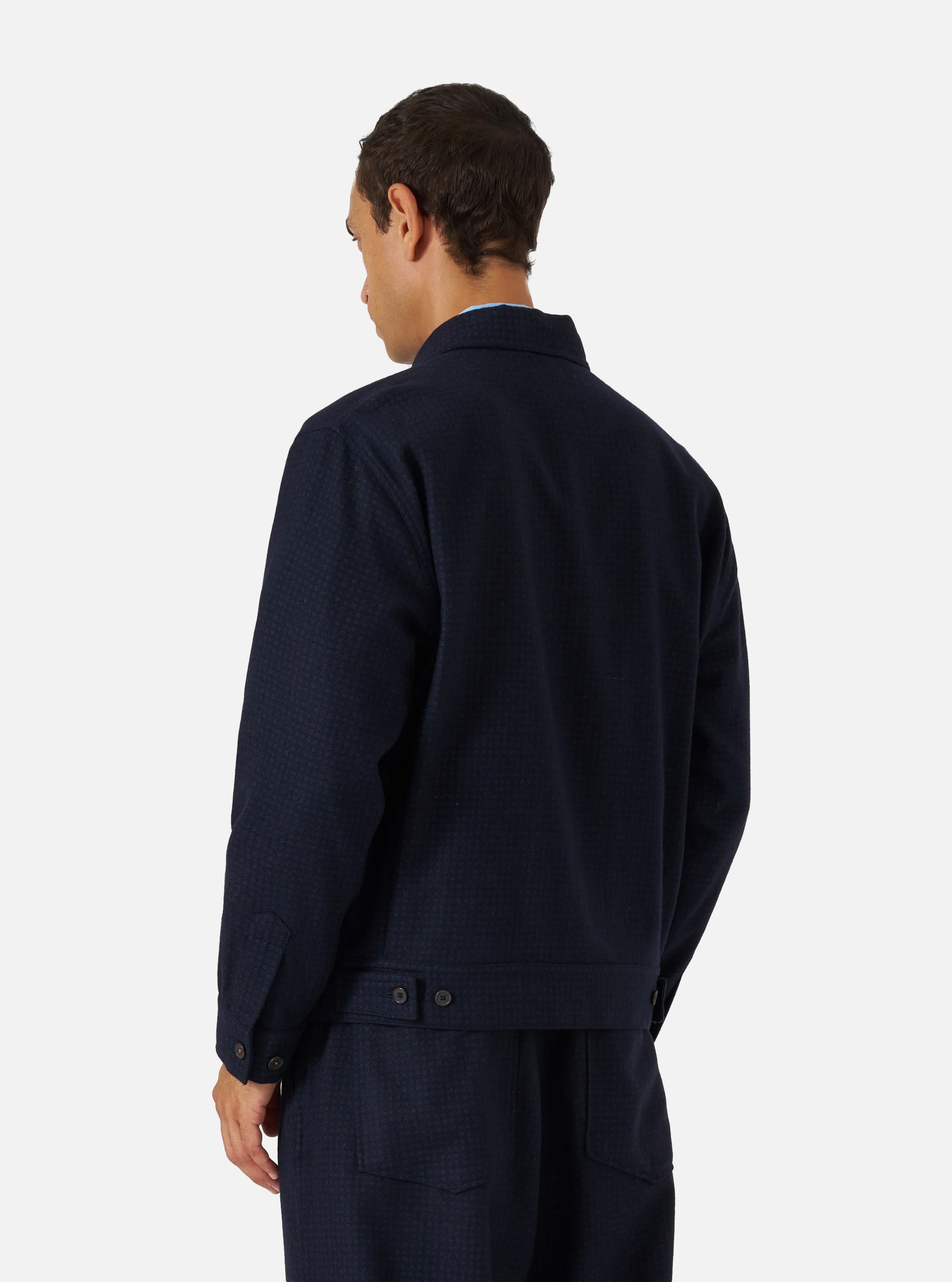 Chaqueta de franela con estampado de lunares de Universal Works