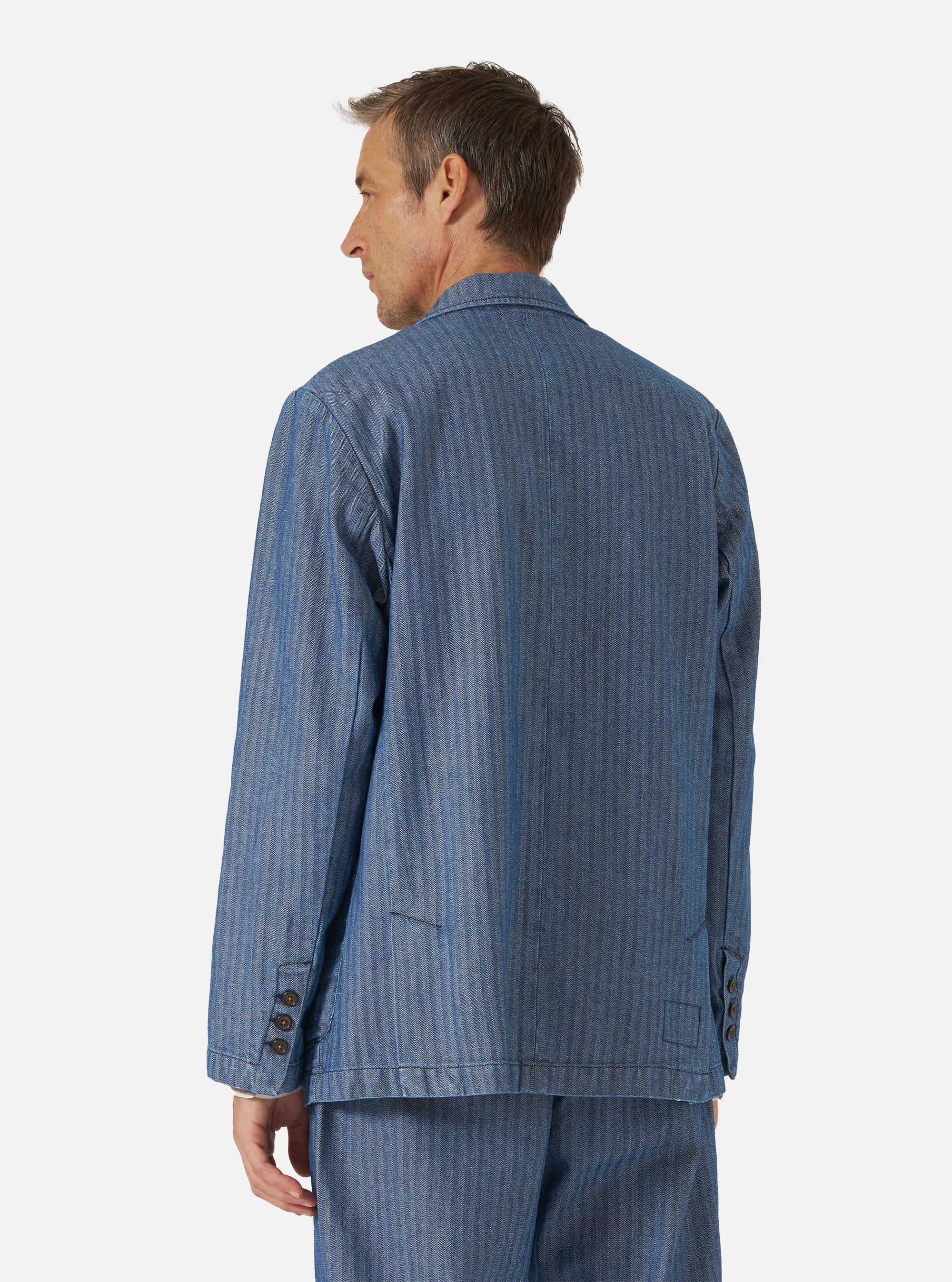 Chaqueta denim cruzada Manor de Universal Works