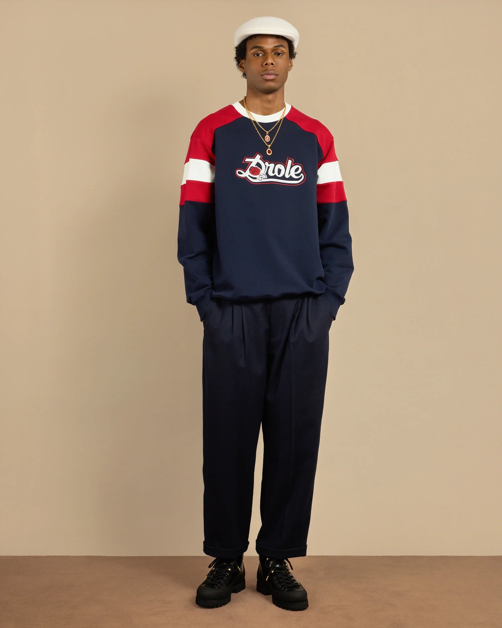 Pantalón Cropped Navy de Drôle de Monsieur