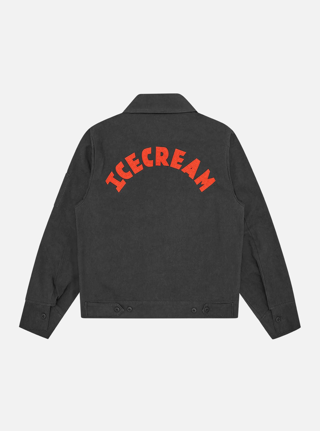 Chaqueta ICECREAM Con Parches en Negro Desgastado