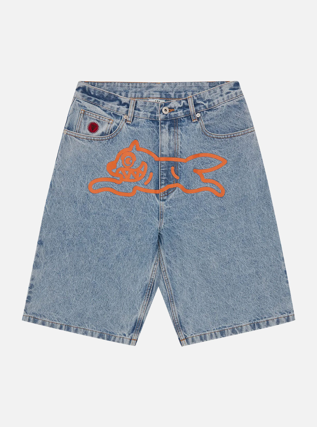 Pantalón Denim Wash Blue Orange de ICECREAM