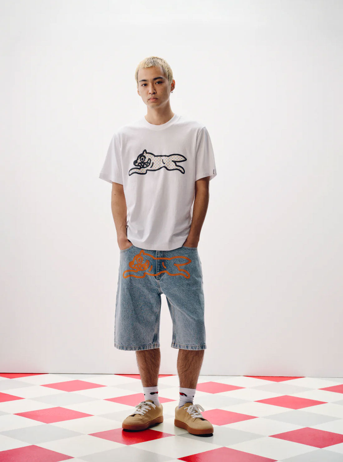 Pantalón Denim Wash Blue Orange de ICECREAM